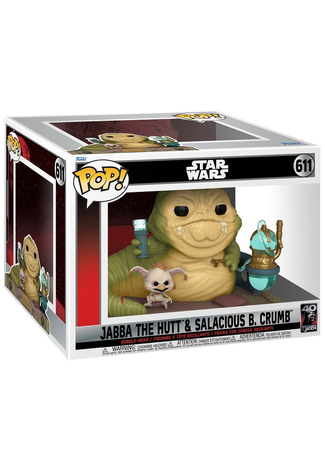 Star Wars - Return Of The Jedi 40th: Jabba w/Salacious POP! Bobble-Hea