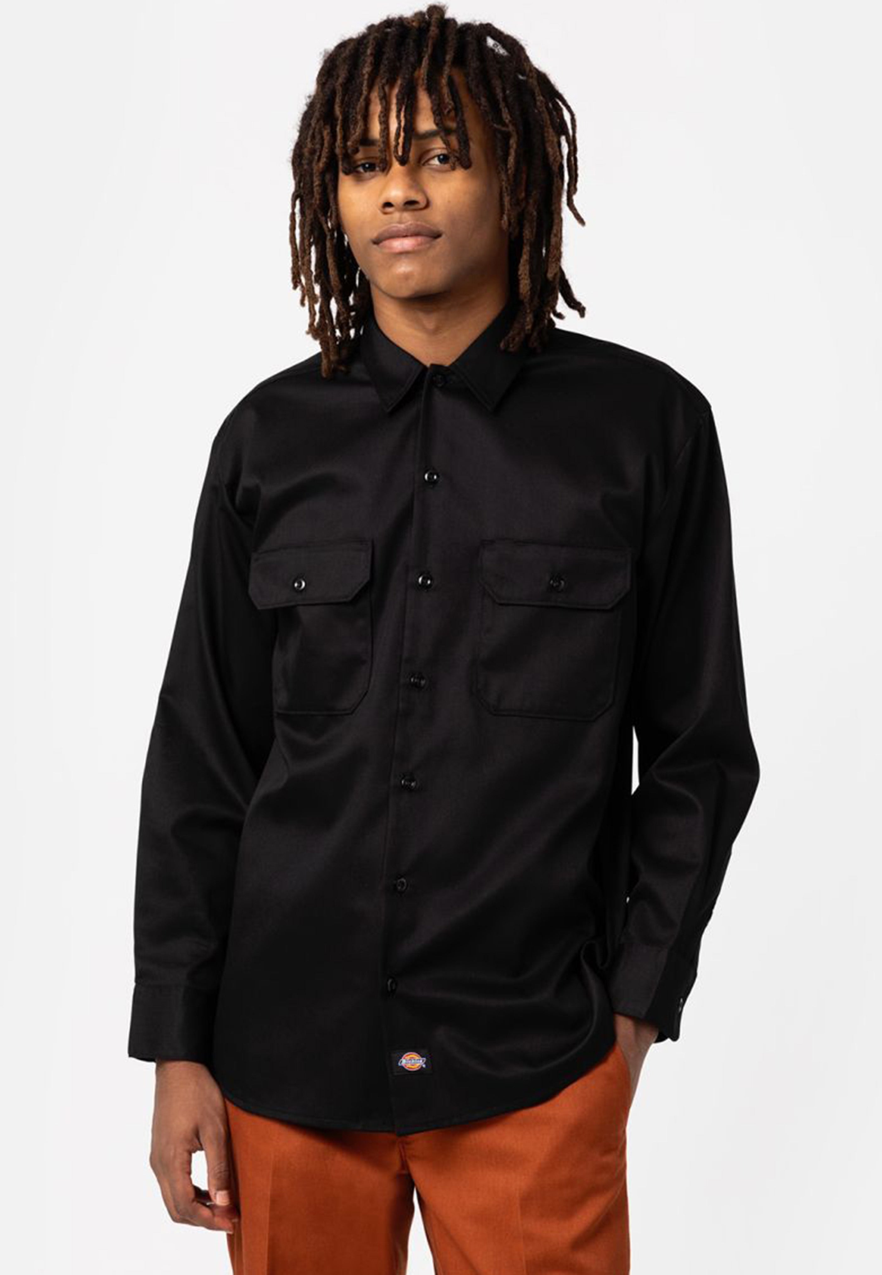 Black shirt work outfit online