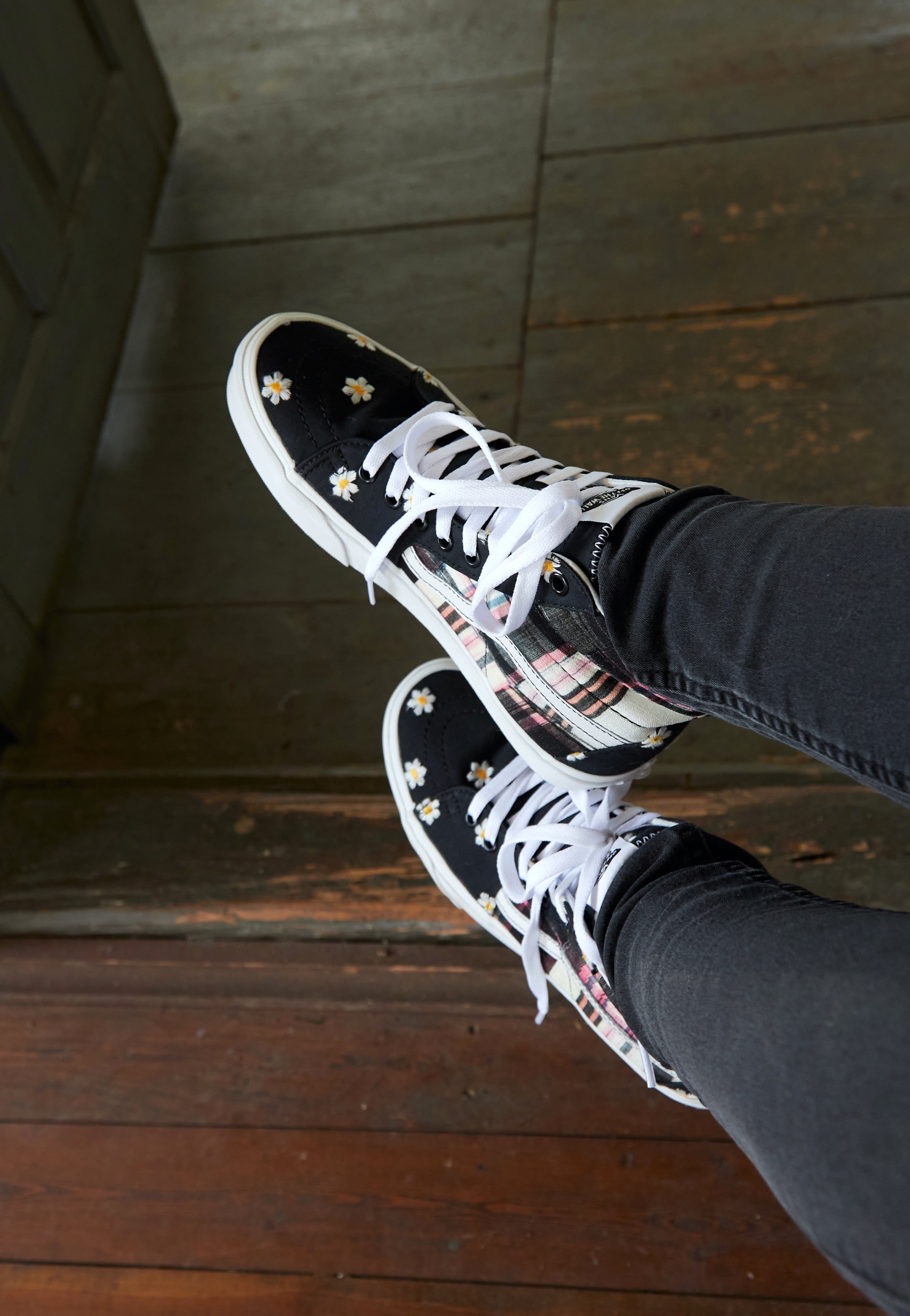 Patchwork vans high top best sale