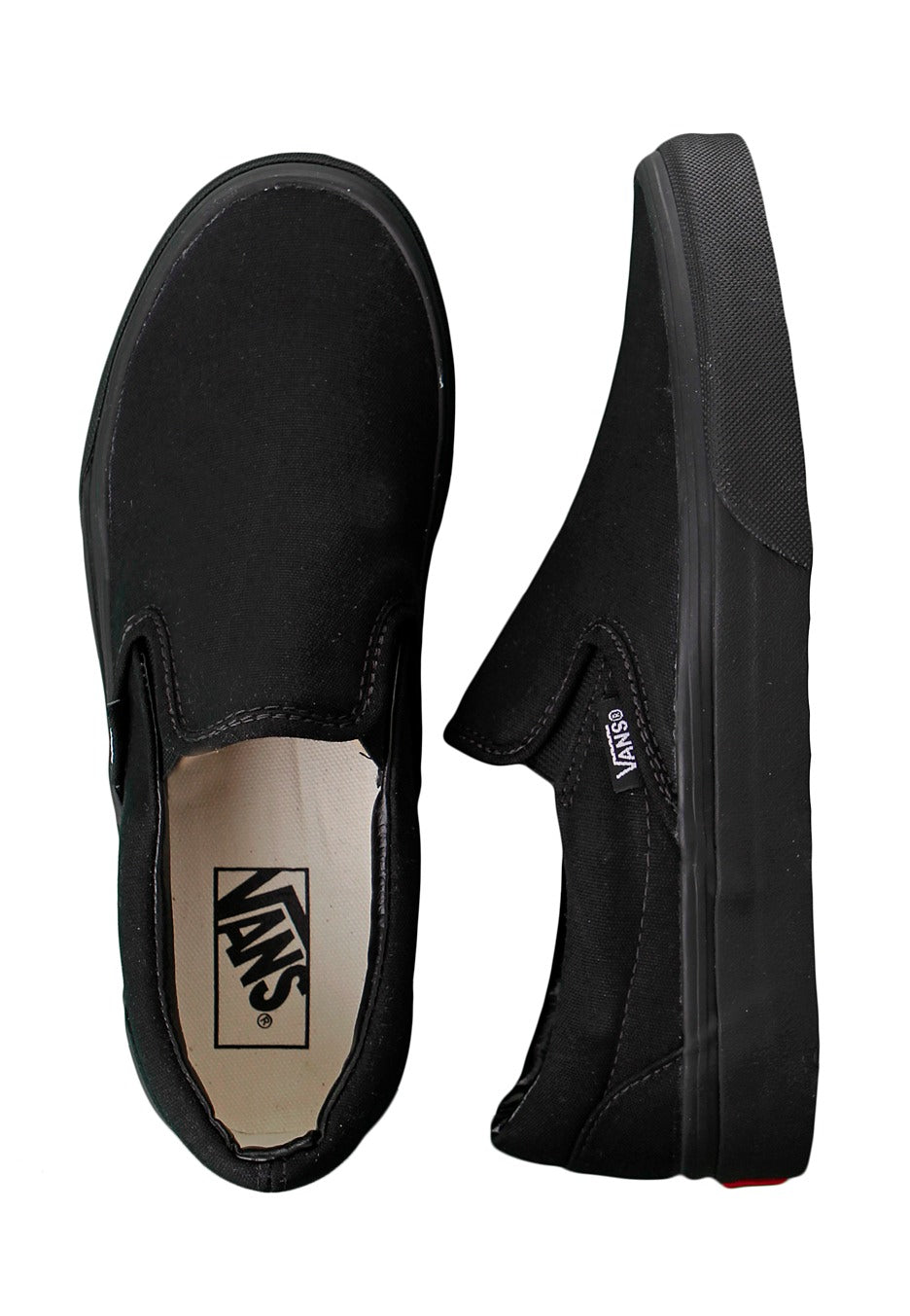 Black slip on vans for women on sale