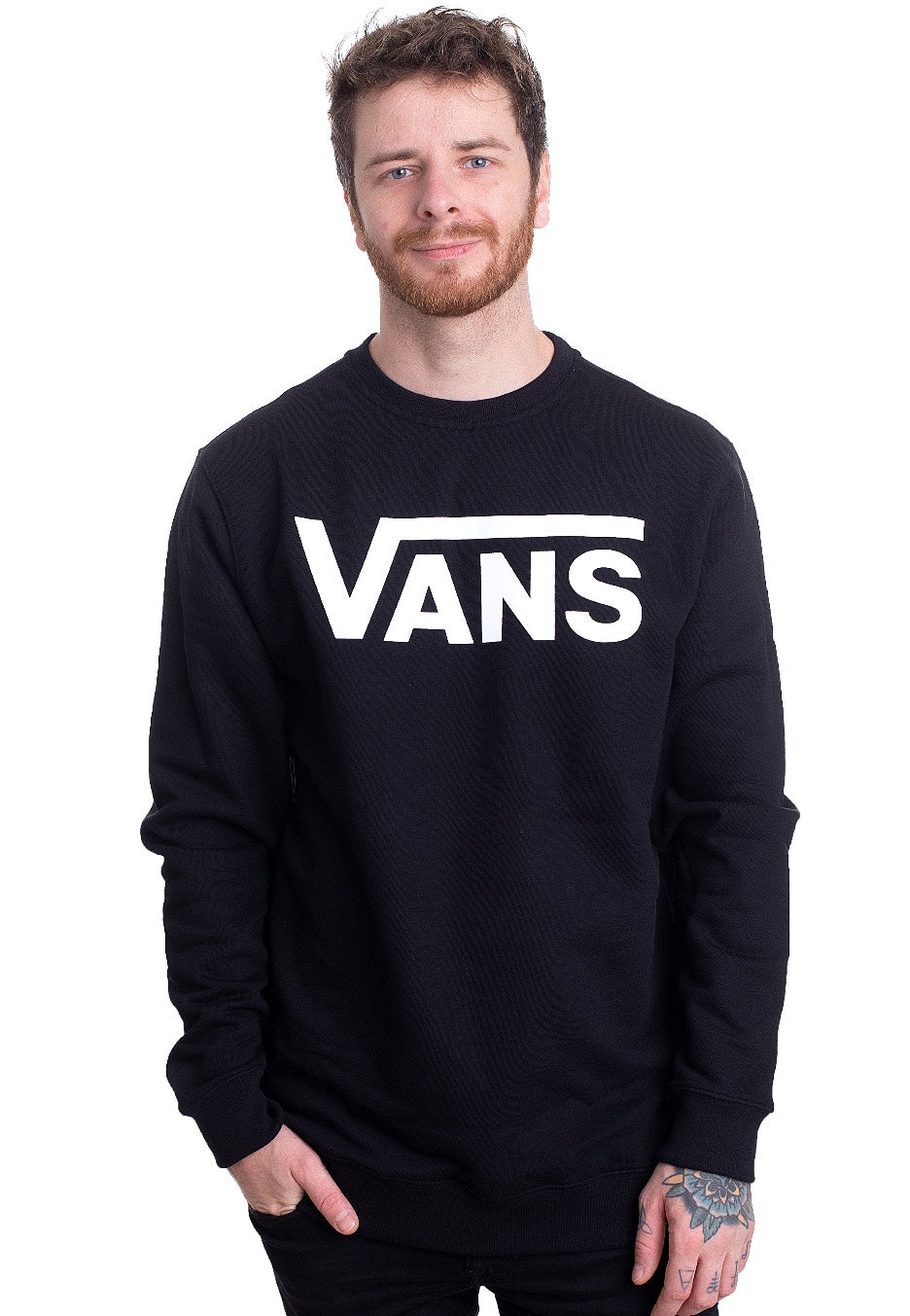 Vans Vans Classic Crew II Black White Sueter Nuclear Blast