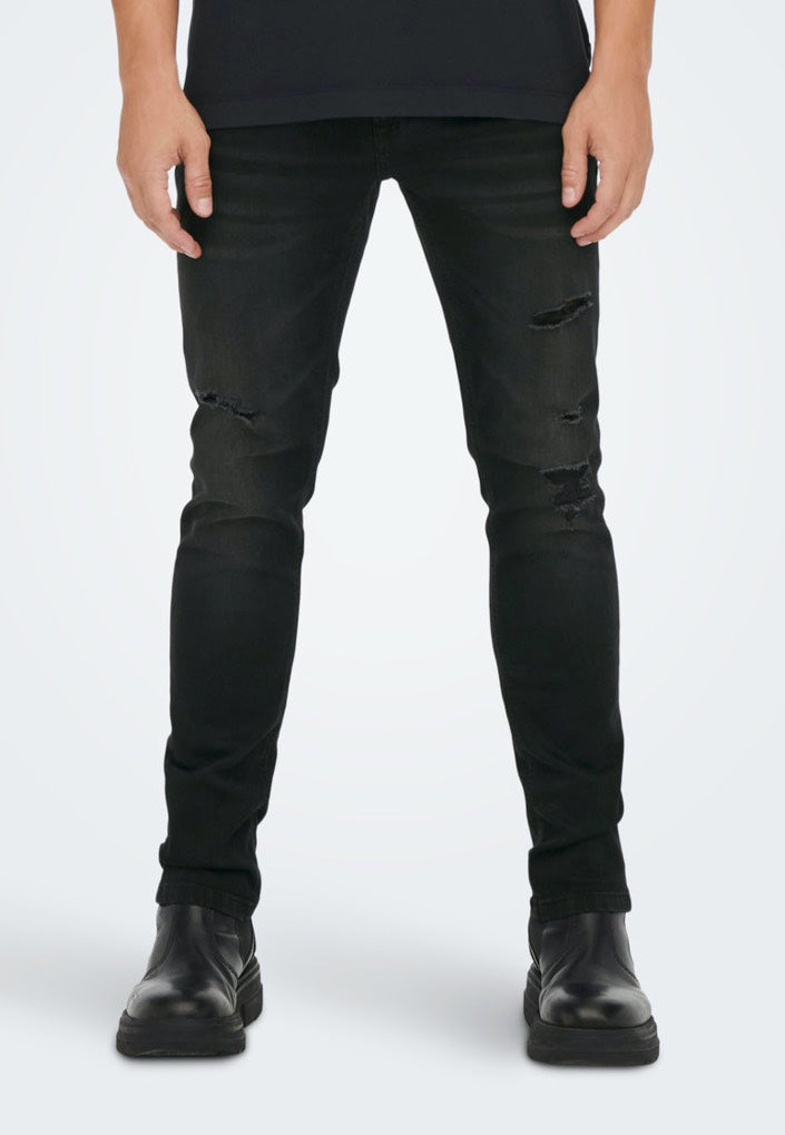 Only & Sons Slim Fit Cargo Pant in Black for Men
