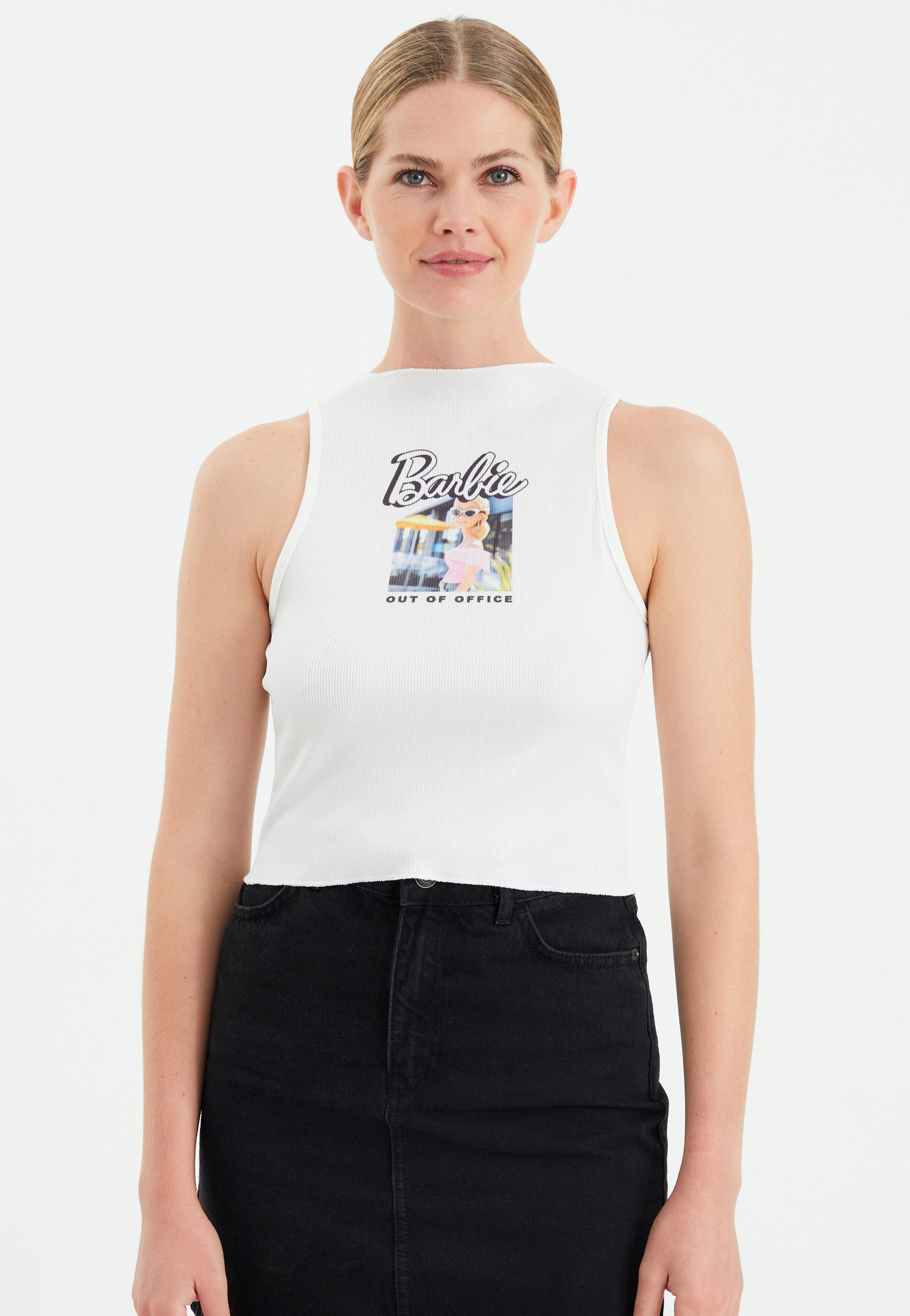 Barbie - Out Of Office White - Top | Women-Image