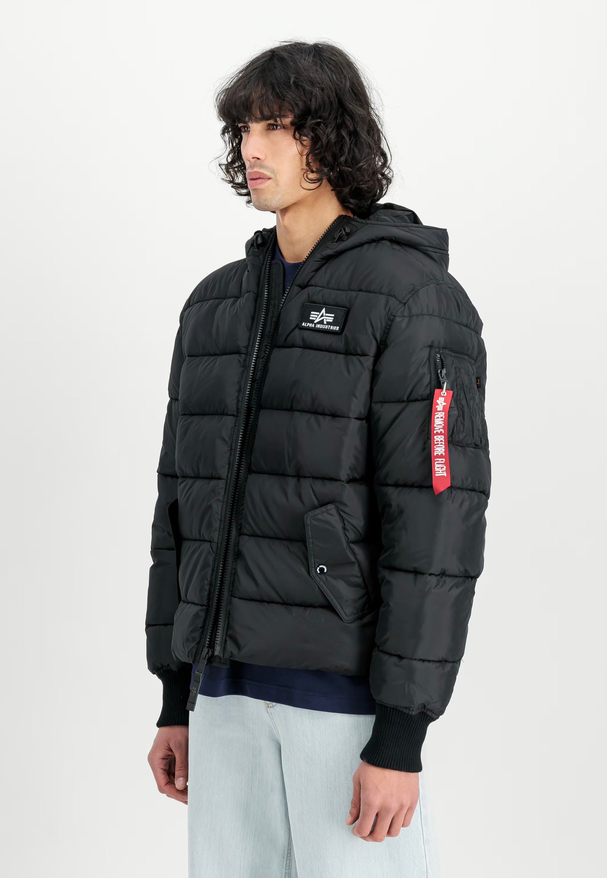 Alpha Industries - Hooded Puffer Alpha FD Black - Jacket | Men-Image