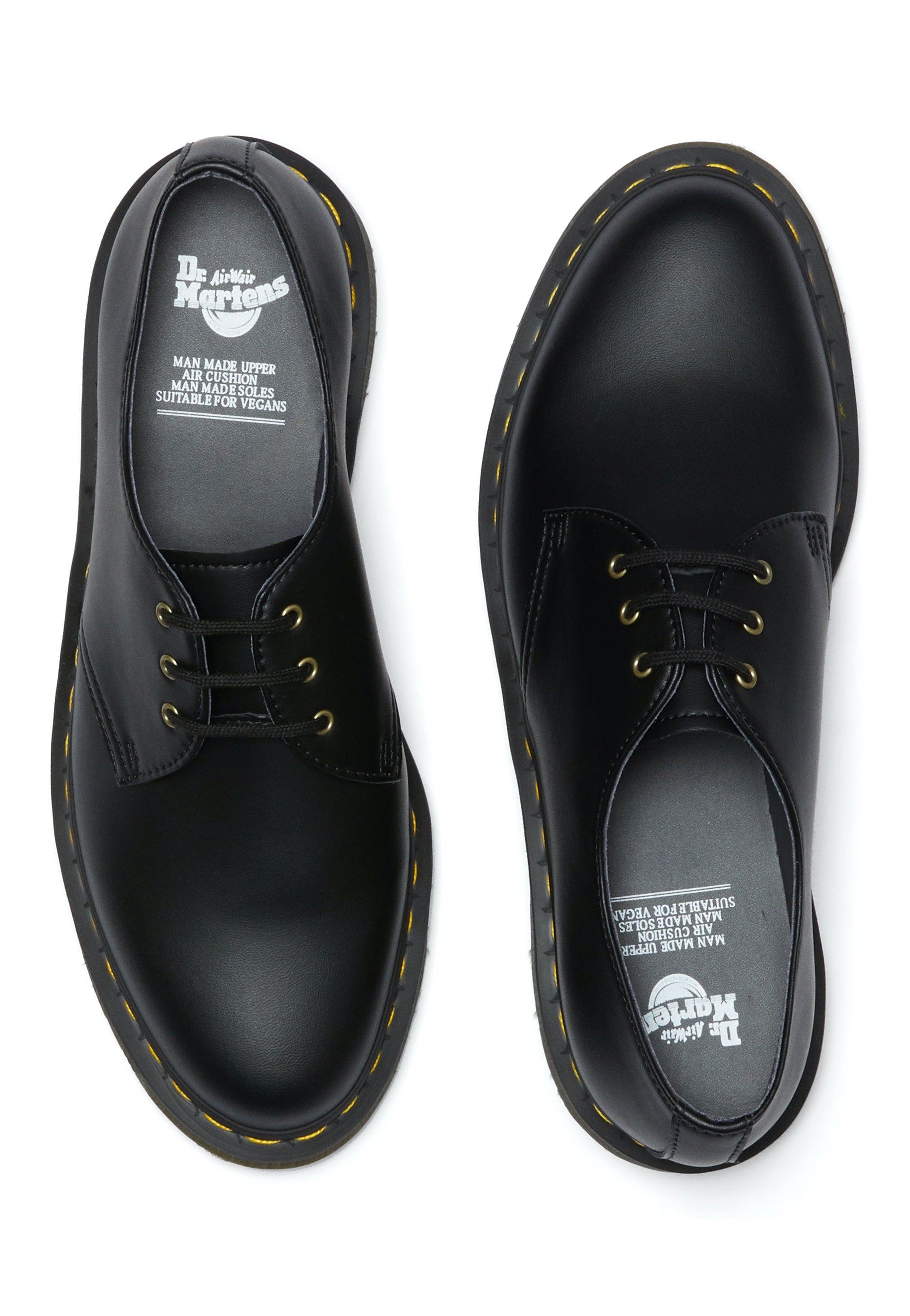 Dr. Martens - Vegan 1461 Black Felix Rub Off - Shoes | Men-Image