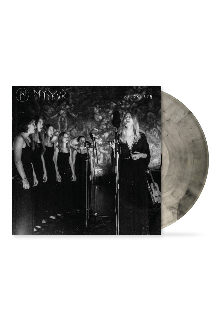 Myrkur - Mausoleum Black And White Galaxy Merge - Colored Vinyl | Neutral-Image