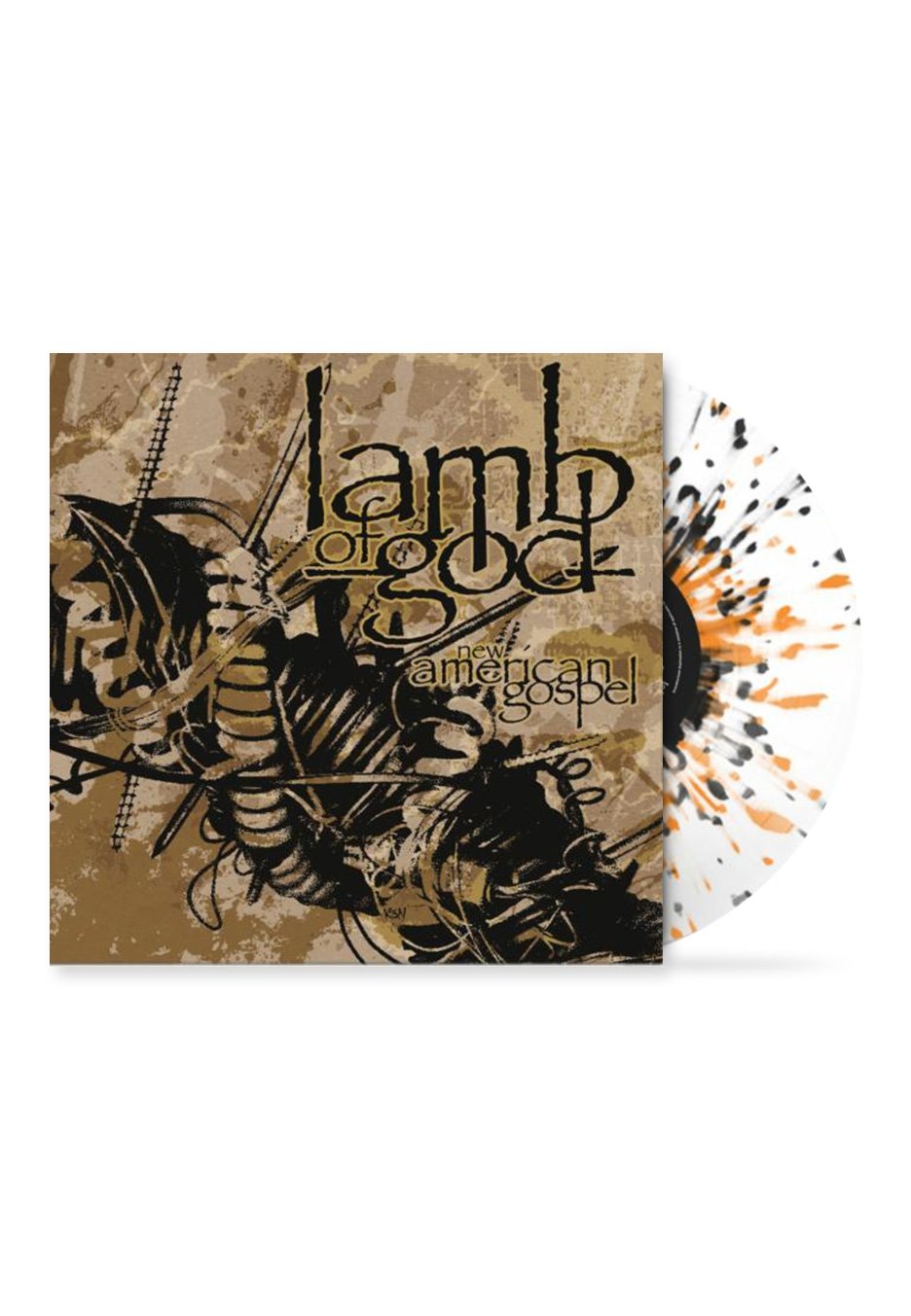 Lamb Of God - New American Gospel Clear w/ Orange And Black - Splattered Vinyl | Neutral-Image