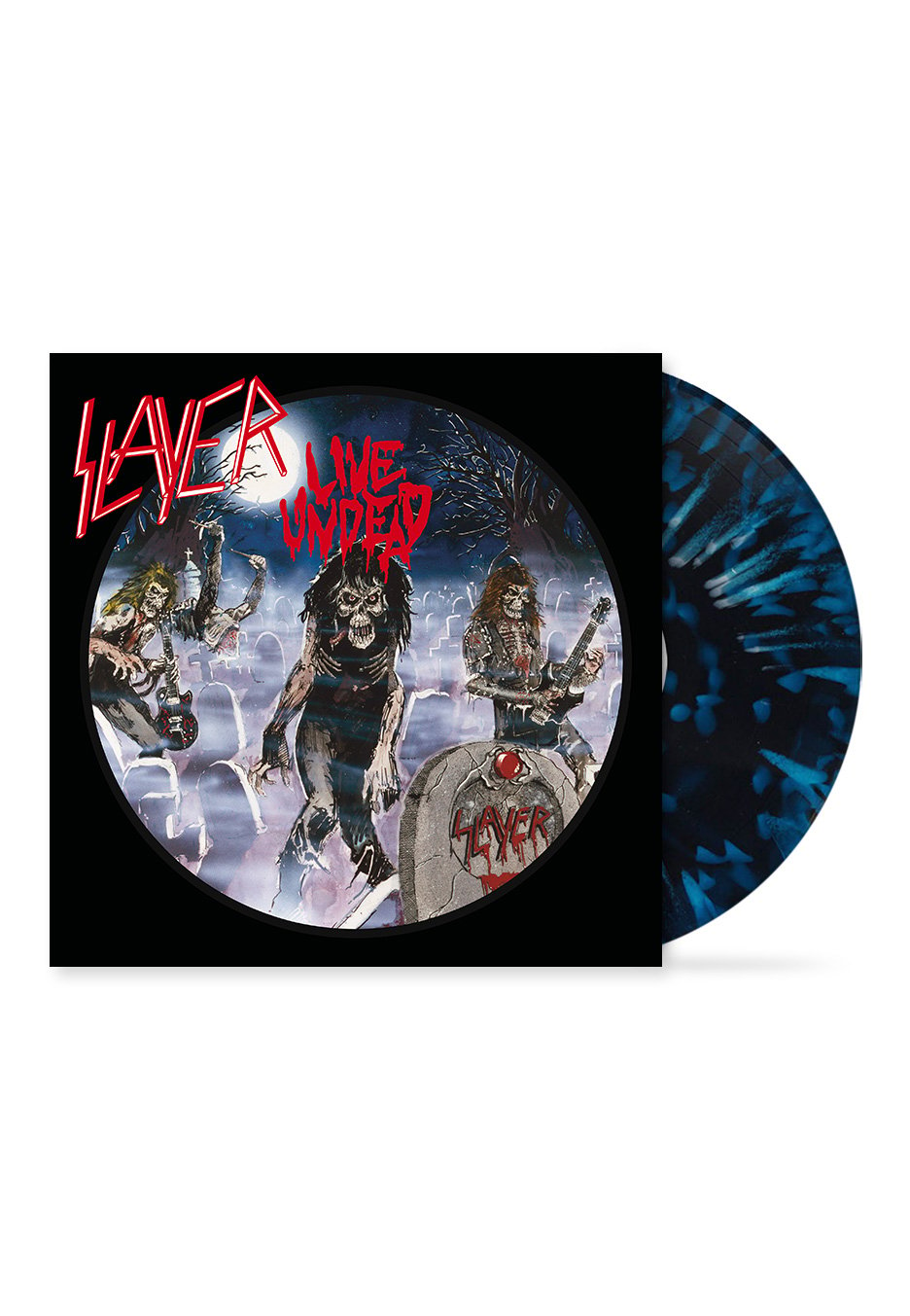 Slayer - Live Undead Blue/White & Black - Splattered Vinyl | Neutral-Image