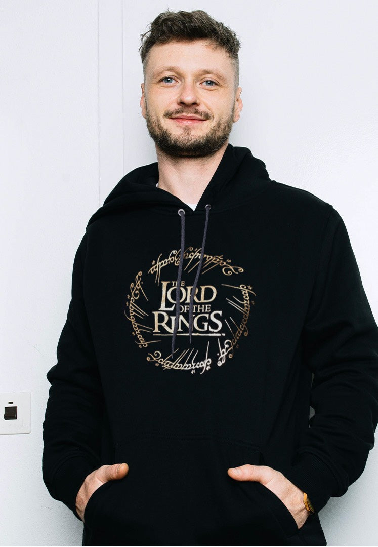 The Lord Of The Rings - Gold Foil Logo - Hoodie | Men-Image