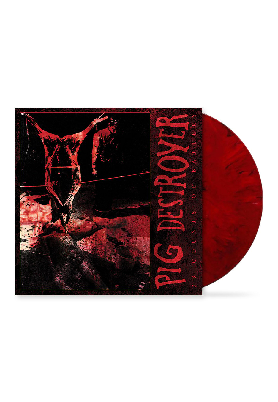 Pig Destroyer - 38 Counts Of Battery Red w/ Black Smoke - Colored Vinyl | Neutral-Image