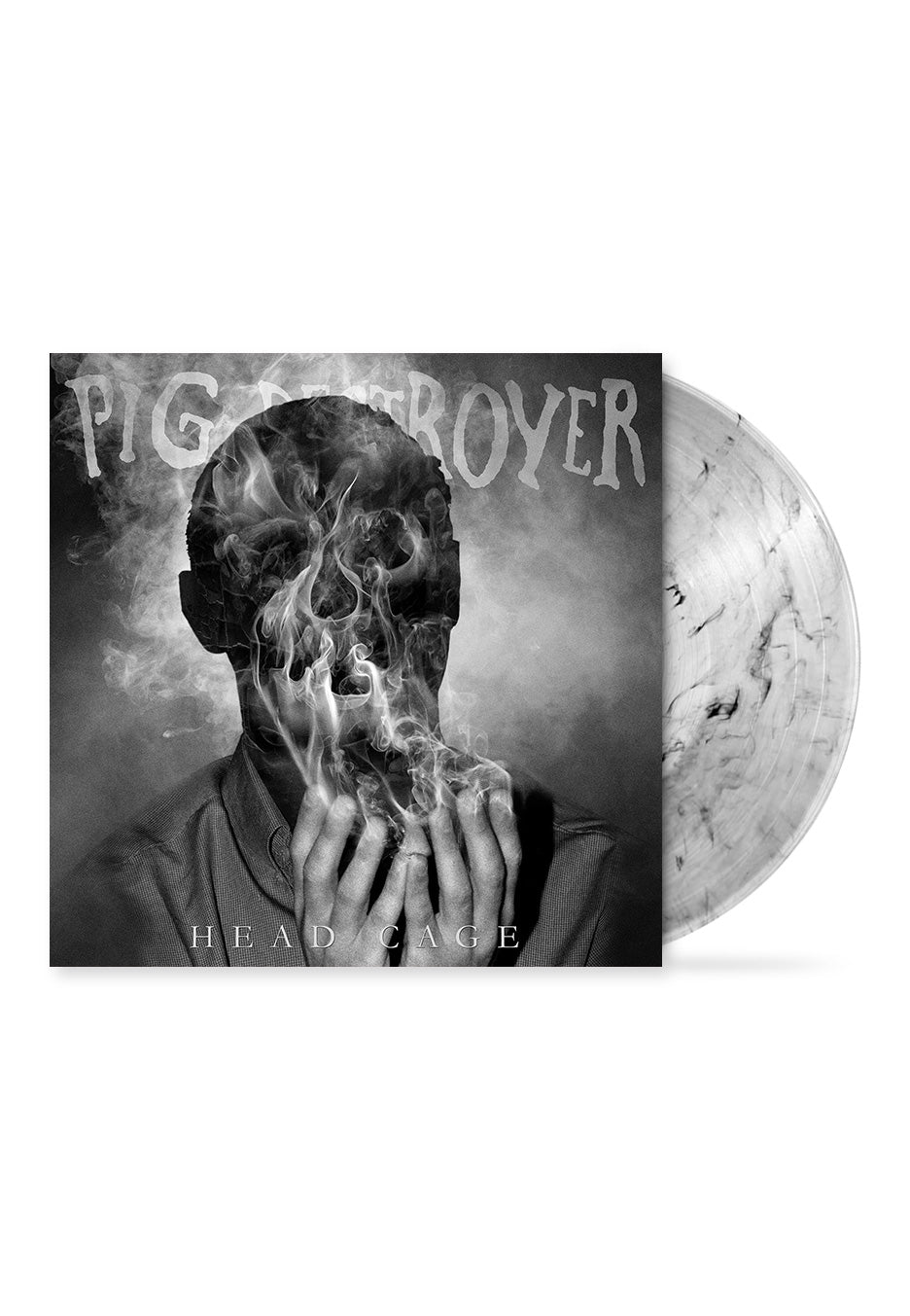 Pig Destroyer - Head Cage Clear w/ Black Smoke - Colored Vinyl | Neutral-Image