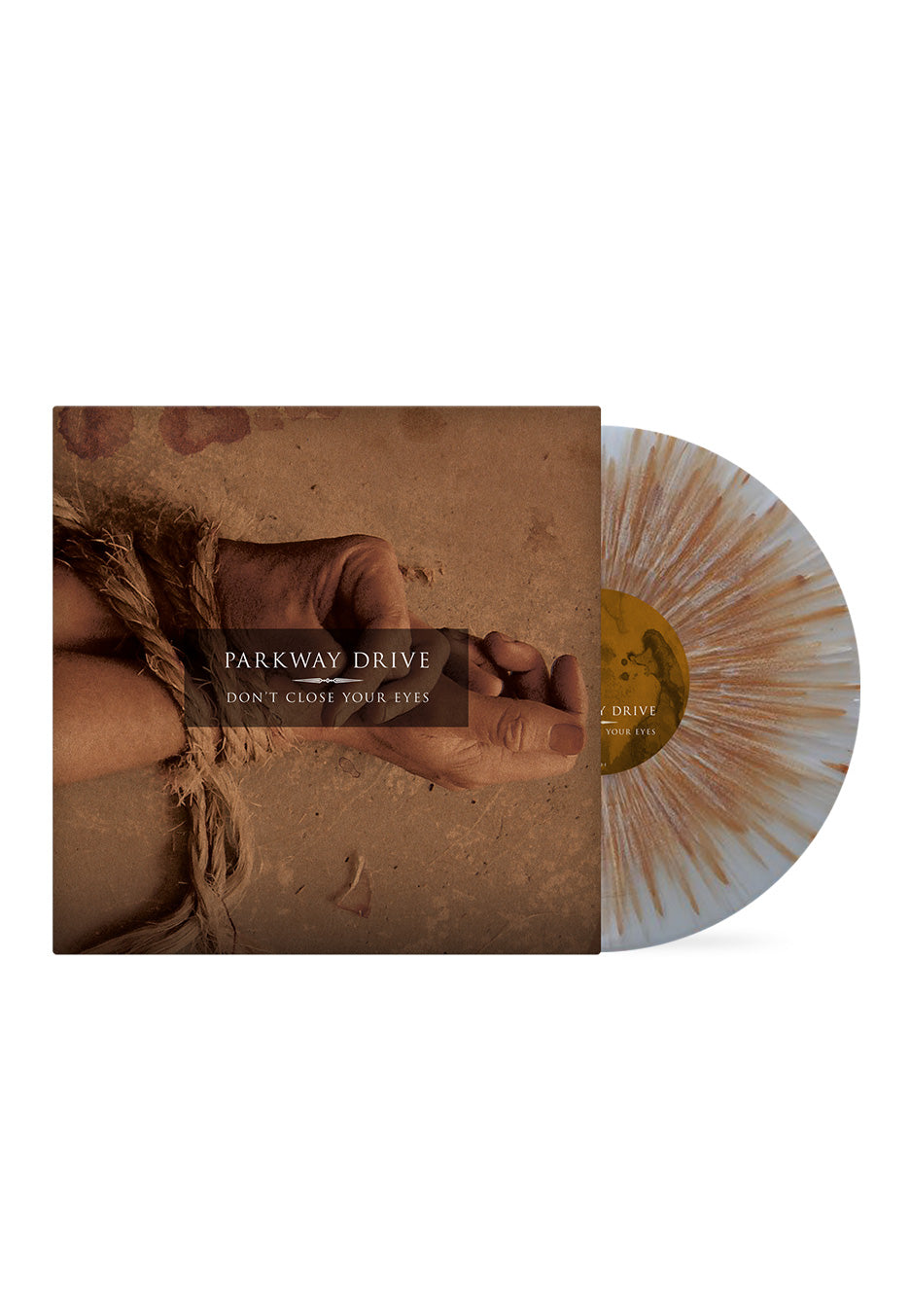 Parkway Drive - Don't Close Your Eyes Clear w/ White & Brown - Splattered Vinyl | Neutral-Image