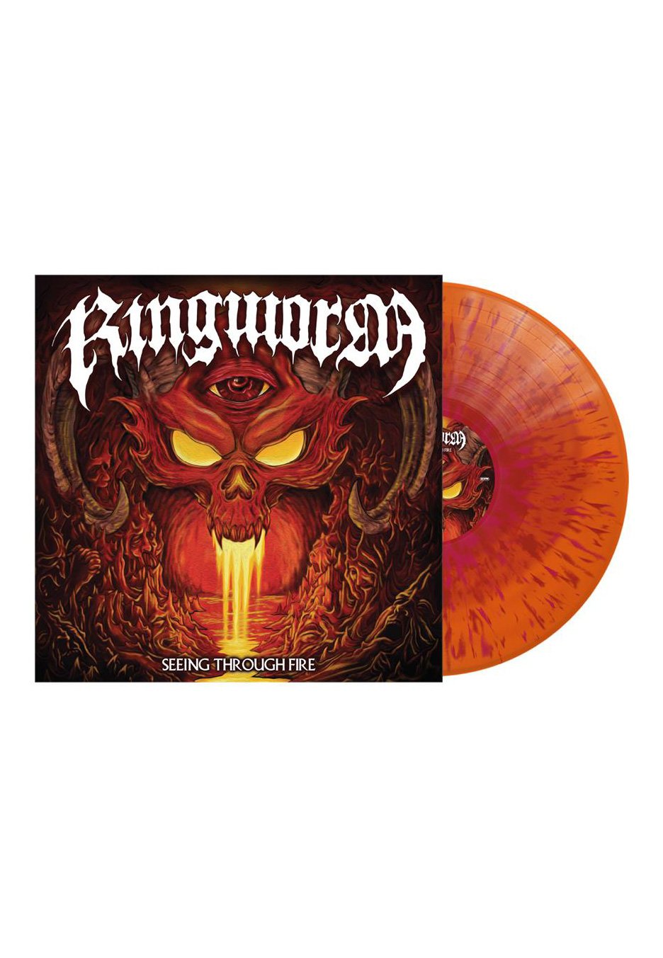 Ringworm - Seeing Through Fire Ltd. Red In Orange w/ Red & Magenta - Splattered Vinyl | Neutral-Image