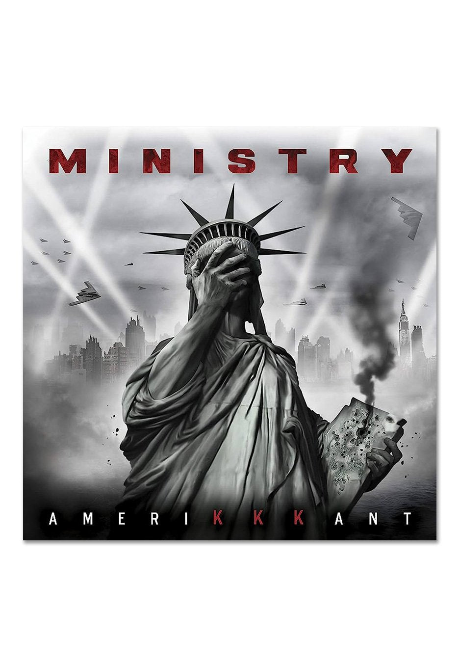 Ministry - AmeriKKKant Ltd. Grey w/ Black/White - Splattered Vinyl | Neutral-Image