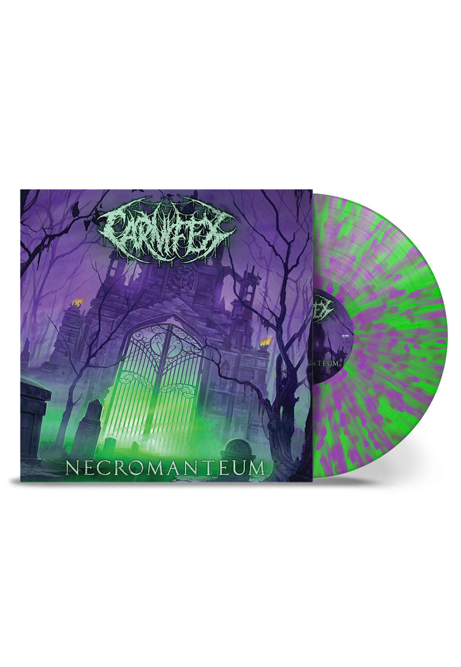 Carnifex - Necromanteum Ltd. Neon Green w/ Purple - Splattered Vinyl | Neutral-Image