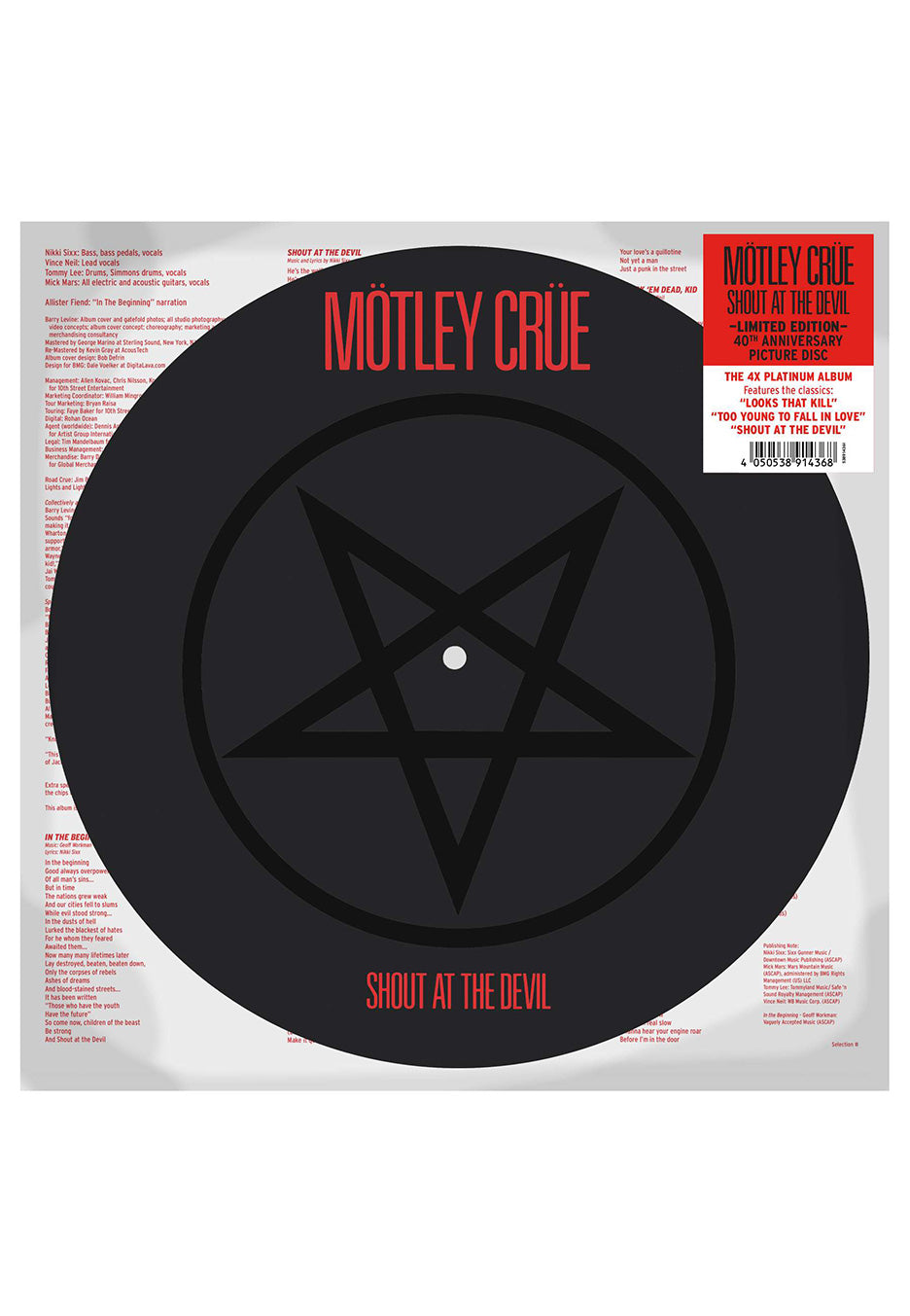 Mötley Crüe - Shout At The Devil (40th Anniversary) Ltd. - Picture Vinyl  | Neutral-Image