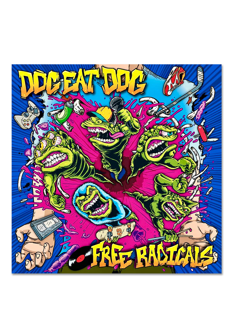 Dog Eat Dog - Free Radicals Ltd. Blue w/ Pink/Yellow/Green - Splattered Vinyl | Neutral-Image