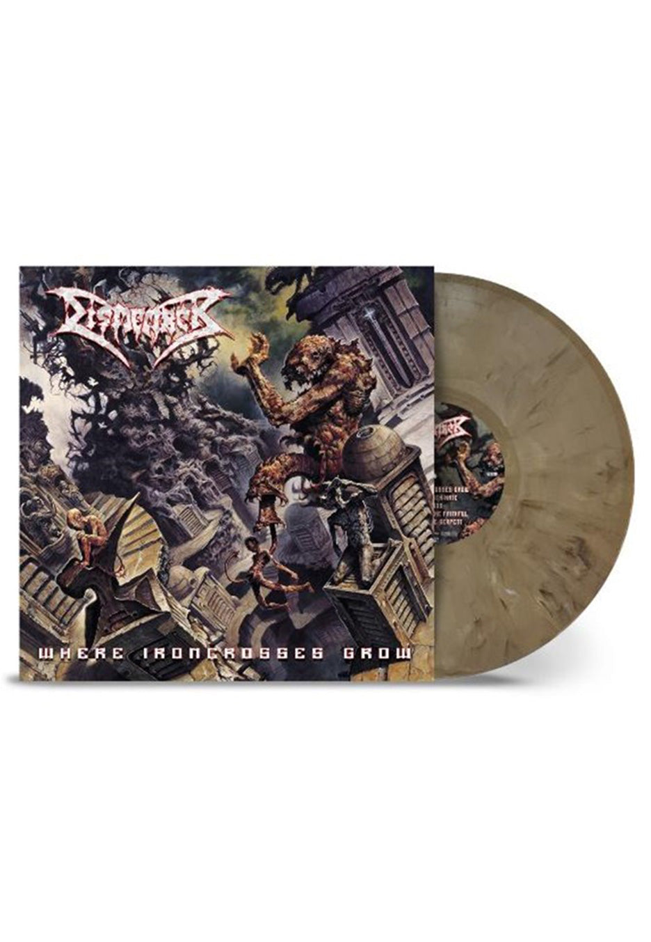 DISMEMBER - Where Iron Crosses Grow Sand - Marbled Vinyl | Neutral-Image