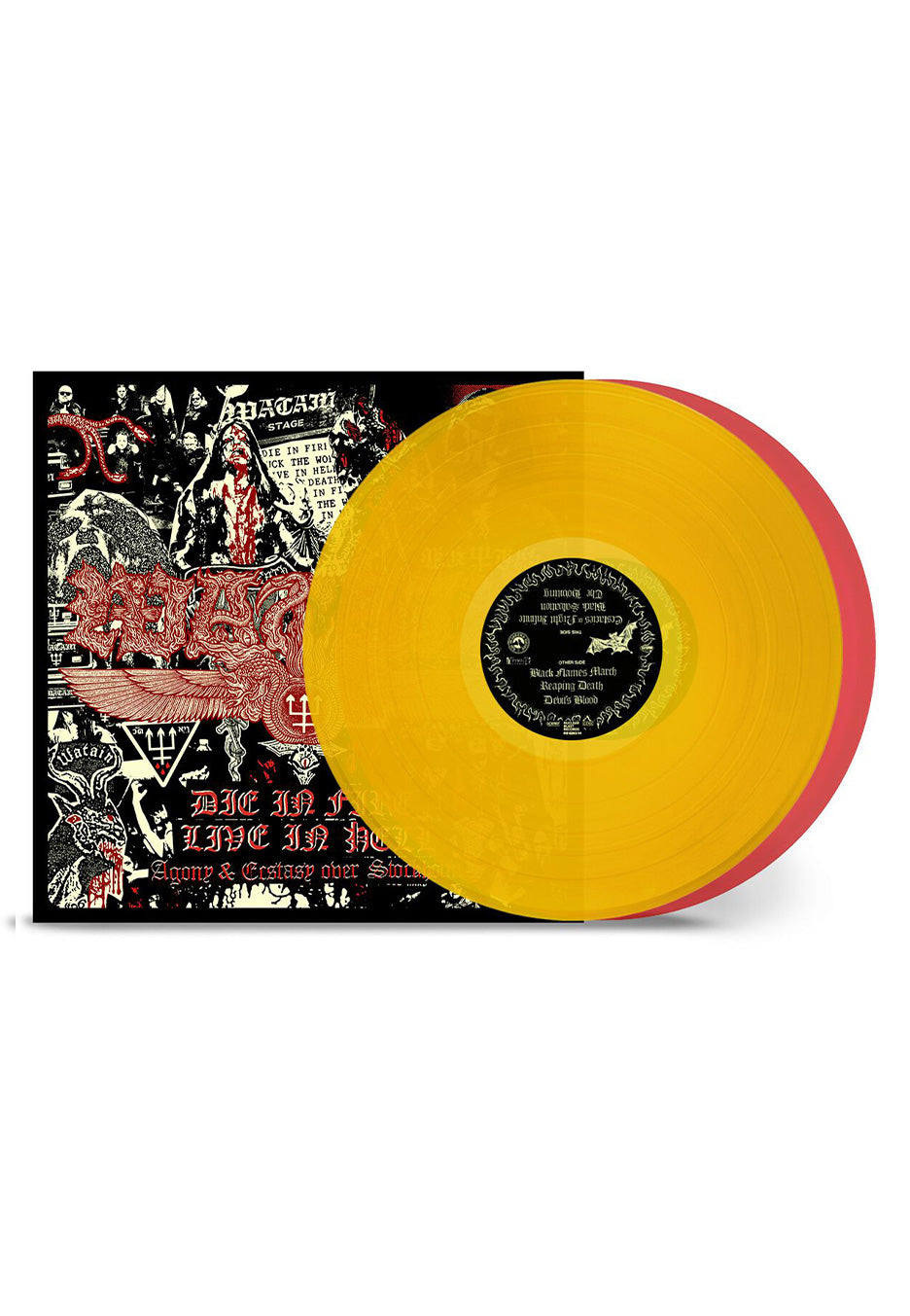 Watain - Die In Fire Live In Hell Ltd. Yellow & Red - Colored 2 Vinyl | Neutral-Image