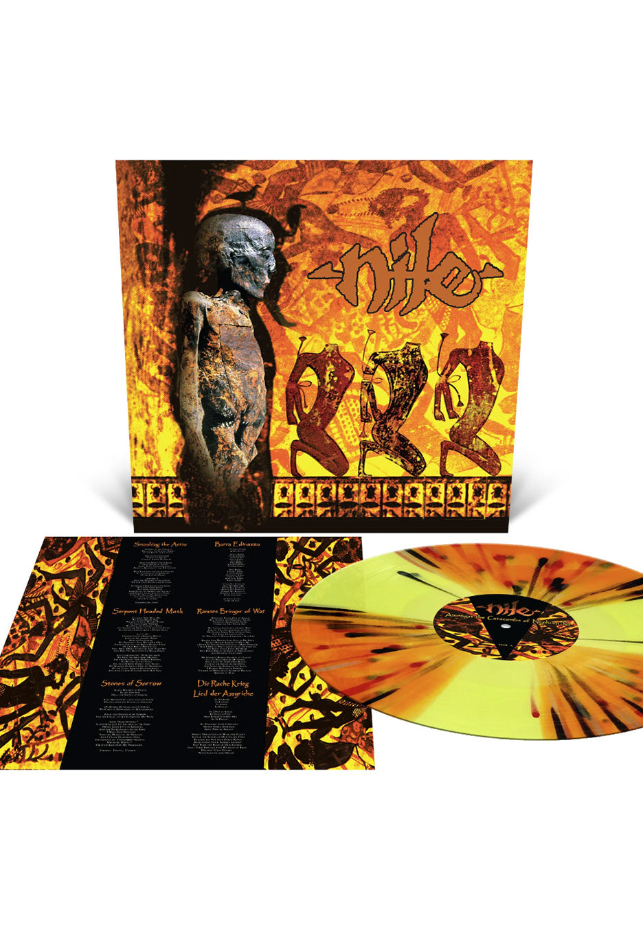 Nile - Amongst The Catacombs Of Nephren-Ka Yellow w/ Orange/Black/Silver/Red - Splattered Vinyl | Neutral-Image