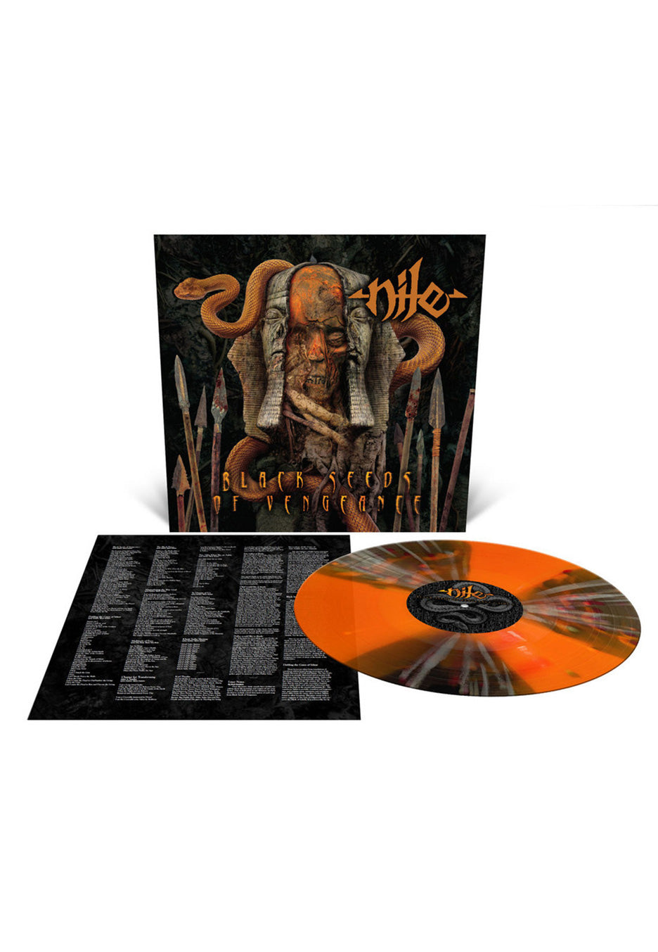 Nile - Black Seeds Of Vengeance Orange Krush/Black Ice Quad w/ Orange/Silver/Red - Splattered Vinyl | Neutral-Image