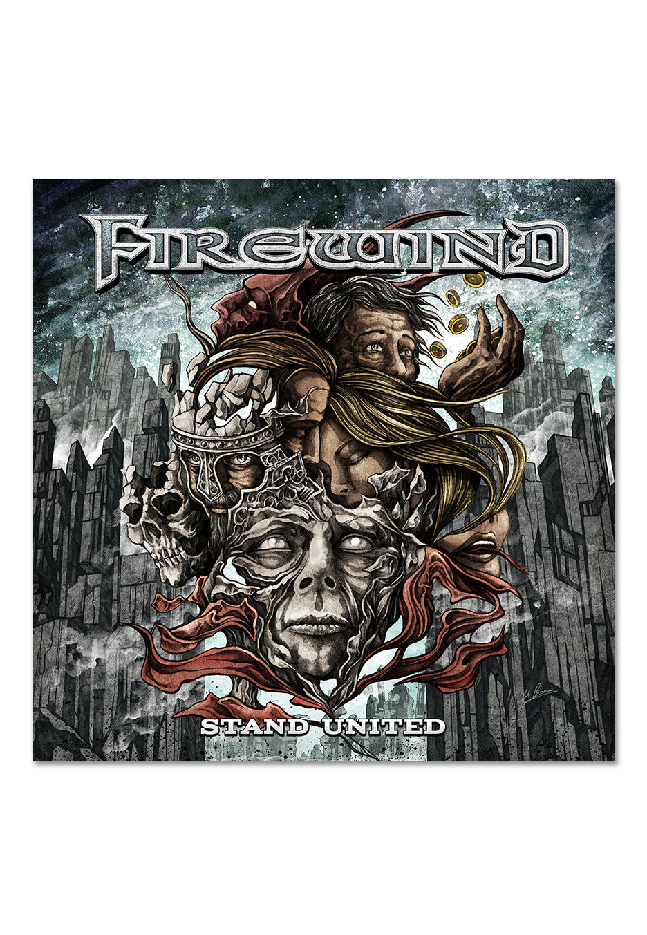 Firewind - Stand United Ltd. Silver/White/Black - Marbled Vinyl | Neutral-Image