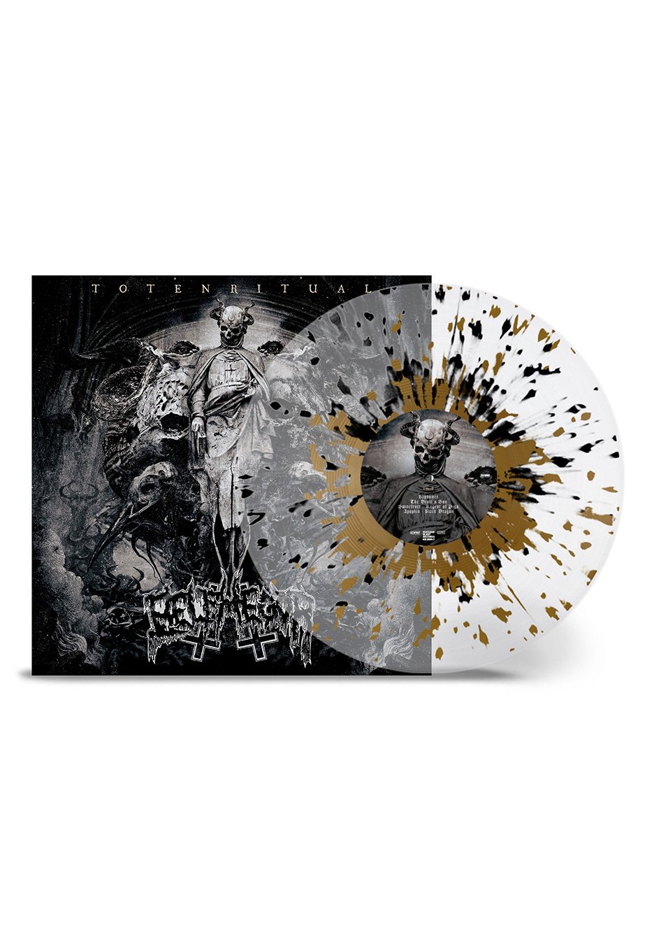 Belphegor - Totenritual Ltd. Crystal Clear w/ Black/Gold - Splattered