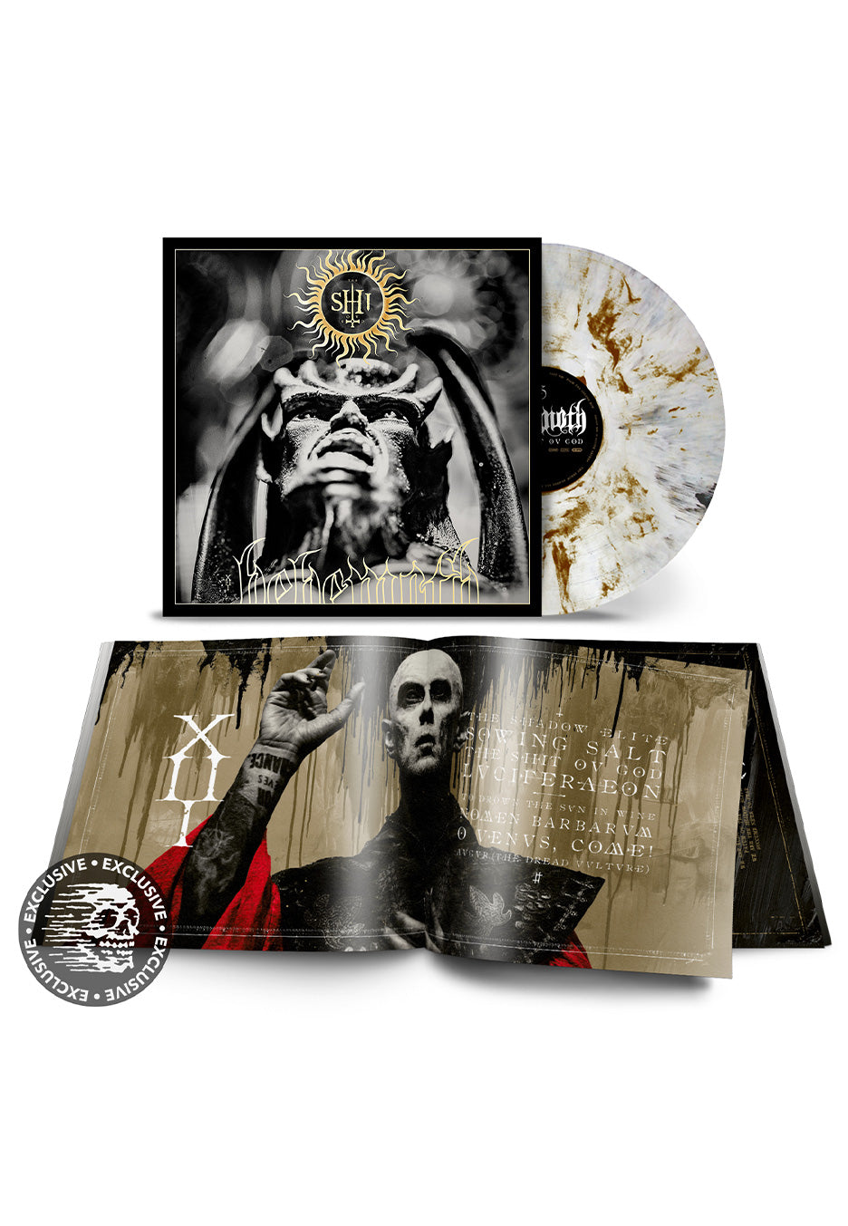 Behemoth - Shit Ov God Ltd. White/ Black/ Gold - Marbled Vinyl | Neutral-Image