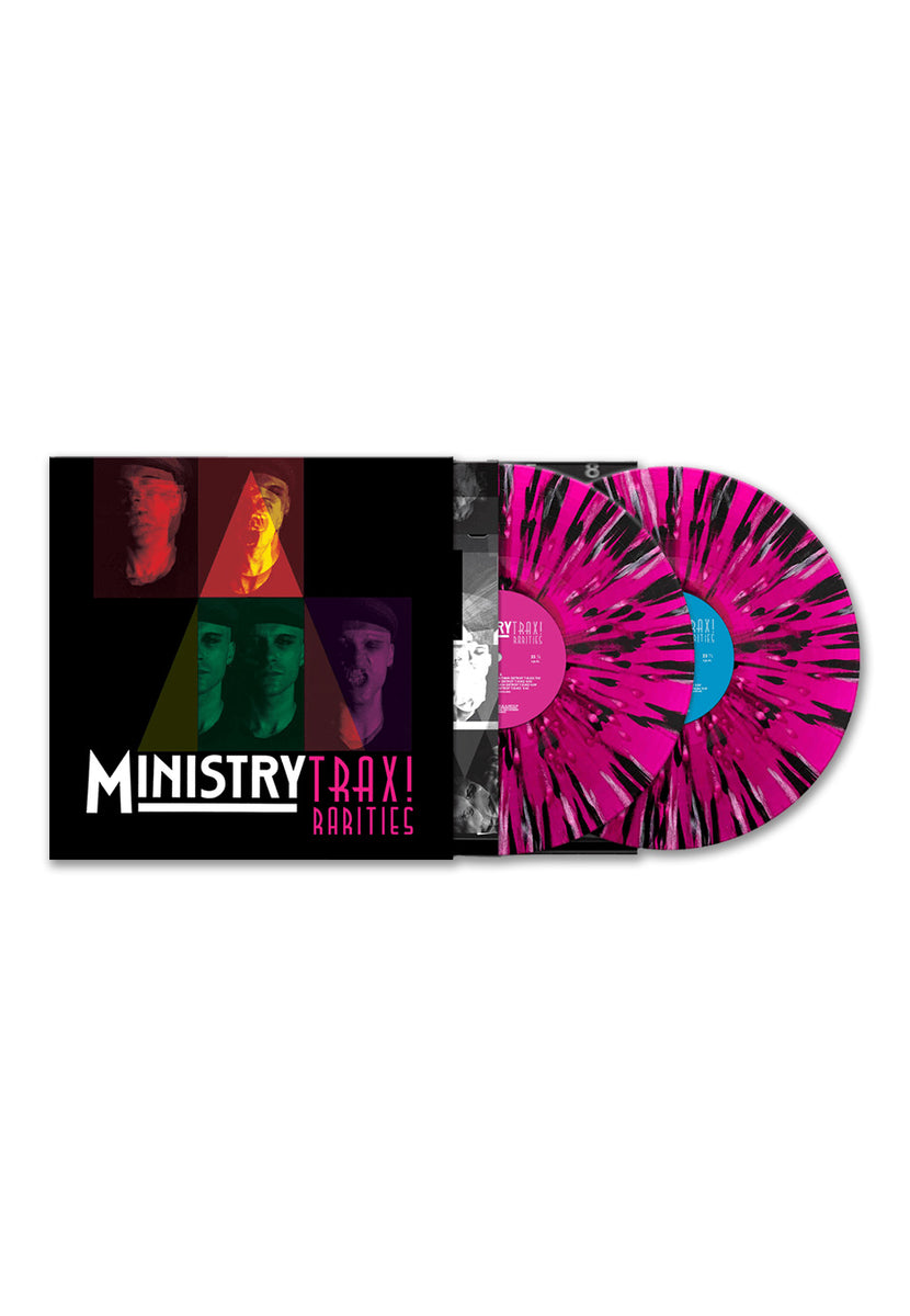 Ministry - Trax! Rarities Ltd. Magenta w/ Black/White - Splattered 2 V