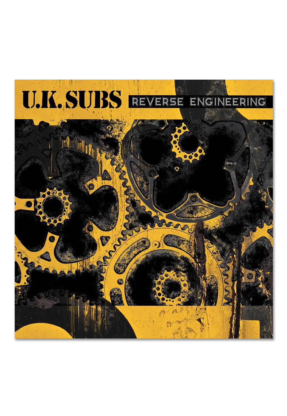 U.K. Subs - Reverse Engineering Ltd. Yellow w/ Black - Splattered Vinyl | Neutral-Image