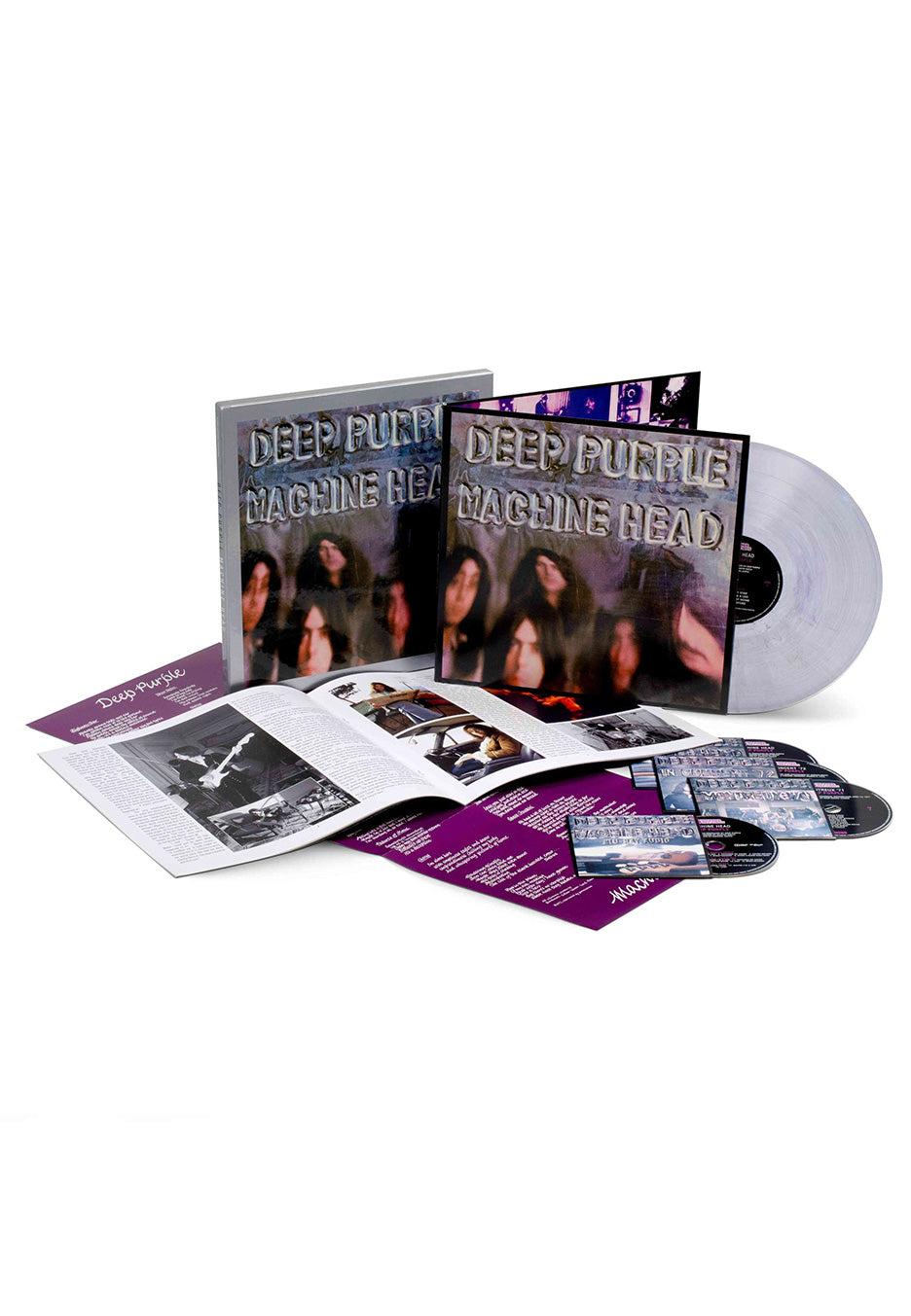 Deep Purple - Machine Head (Ltd. 50th Anniversary Deluxe Box) - Colored Vinyl + 3 CD + Blu-Ray Boxset | Neutral-Image