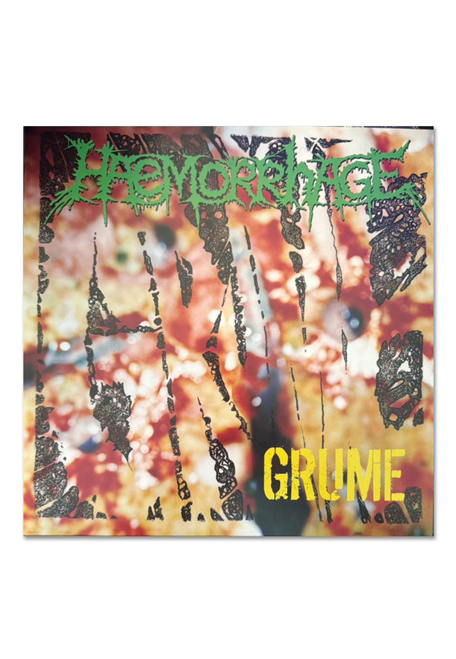 Haemorrhage - Grume Ltd. Translucent Yellow w/ Black/Red/Neon Green - Splattered Vinyl | Neutral-Image