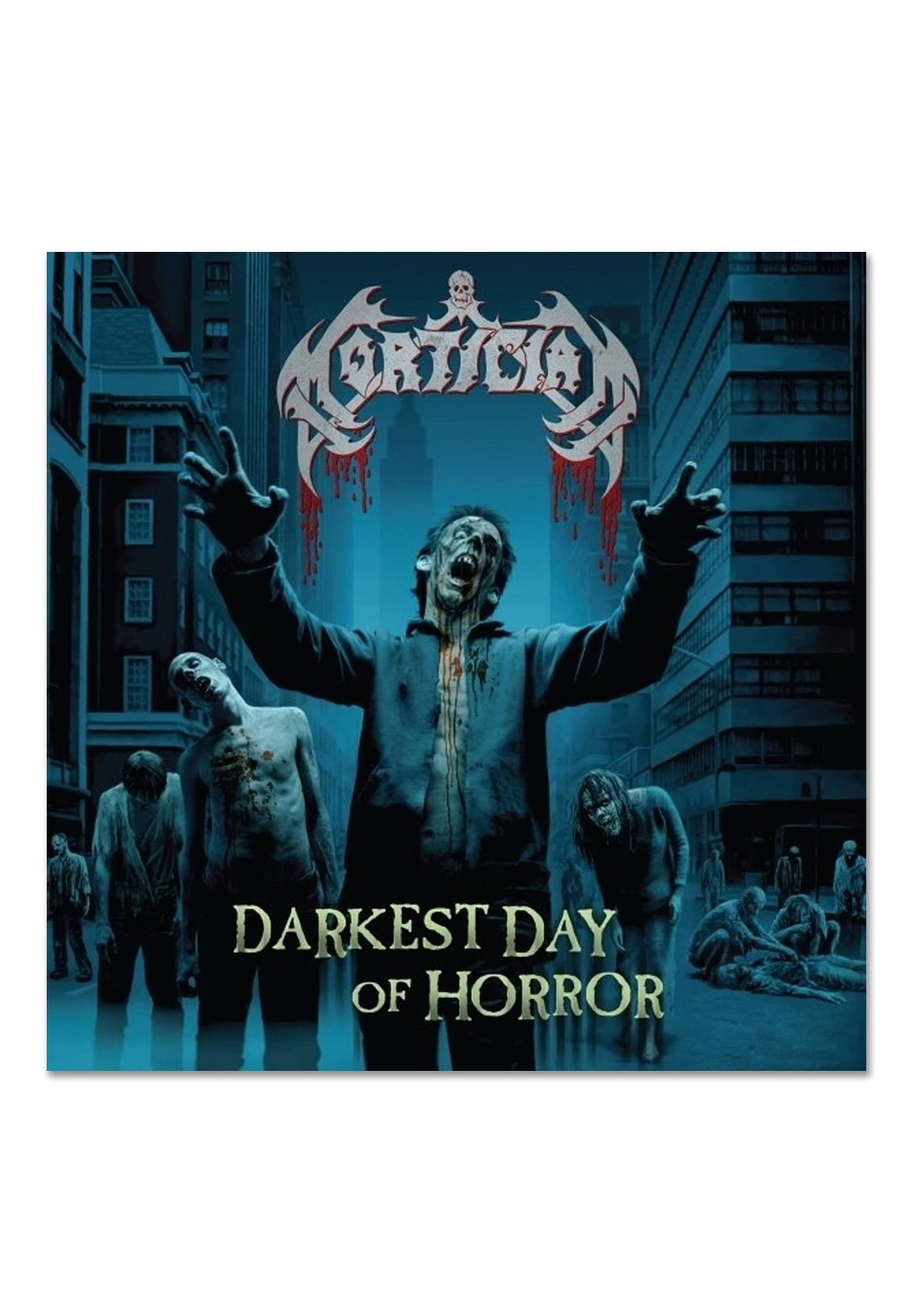Mortician - Darkest Day Of Horror Ltd. Sea Blue w/ Splatter - Splattered Vinyl | Neutral-Image