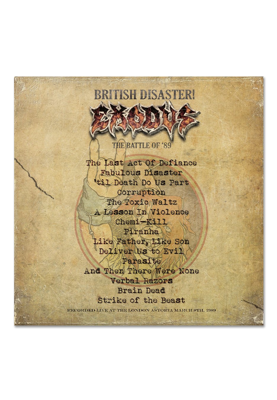 Exodus - British Disaster: The Battle Of '89 (Live At The Astoria) - CD | Neutral-Image