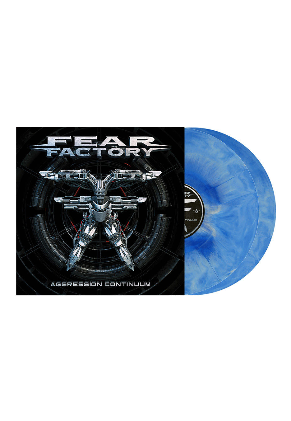 Fear Factory - Aggression Continuum Ltd. Ocean Blue/White - Marbled 2 Vinyl | Neutral-Image