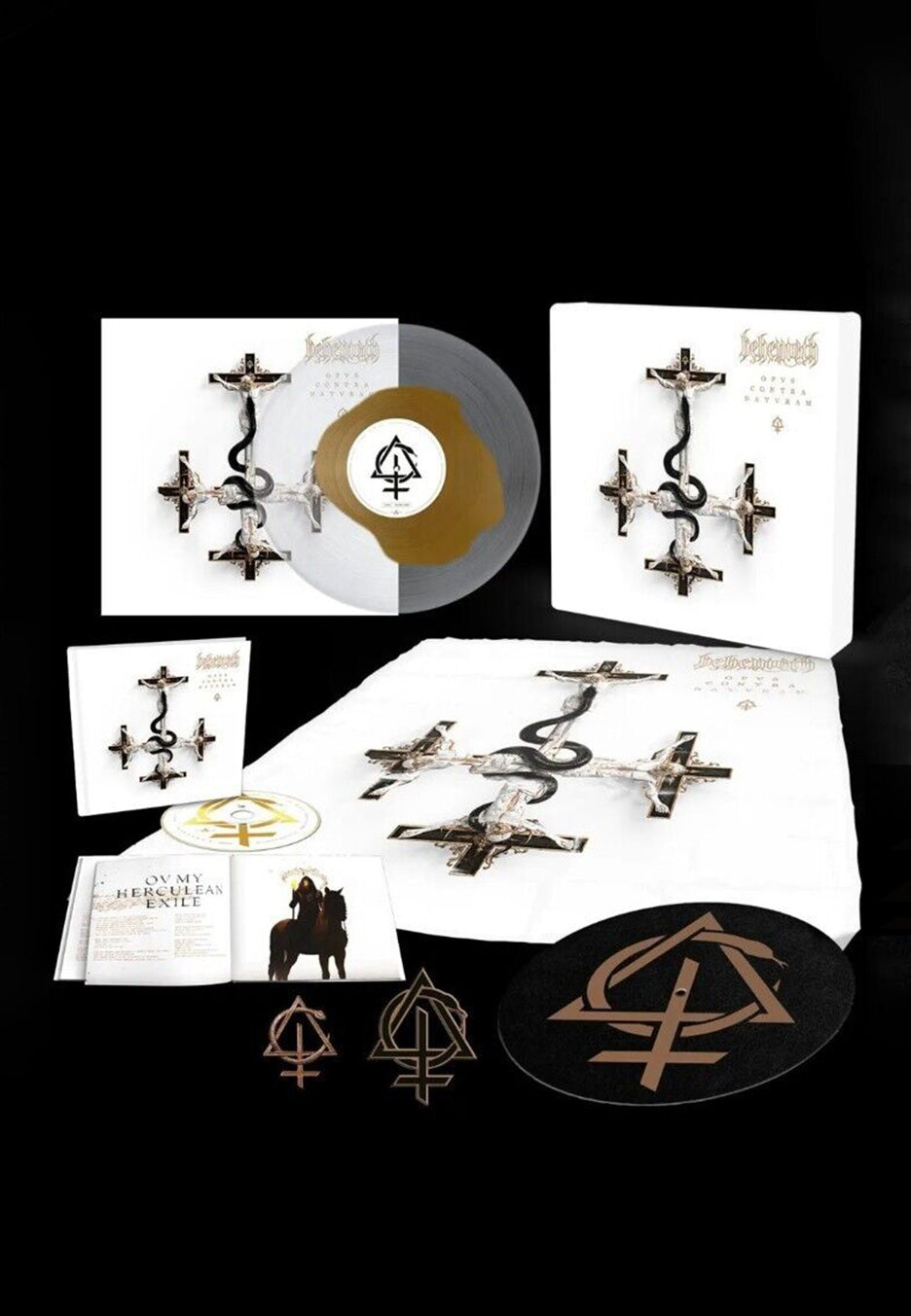 Behemoth - Opvs Contra Natvram Ltd. Clear w/ Gold Yolk - Colored Vinyl + CD Boxset | Neutral-Image