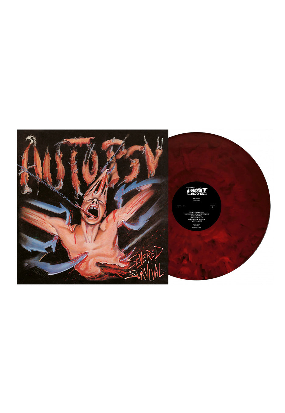 Autopsy - Severed Survival (35th Anniversary - Red Cover) Ltd. Red/Black - Marbled Vinyl | Neutral-Image