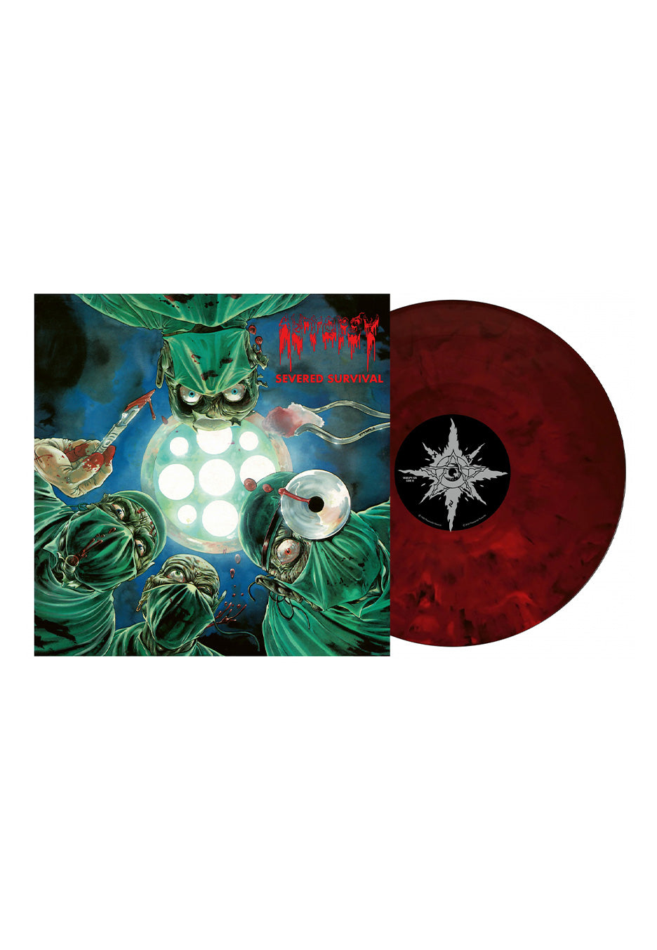 Autopsy - Severed Survival (35th Anniversary - Green Cover) Ltd. Red/Black - Marbled Vinyl | Neutral-Image