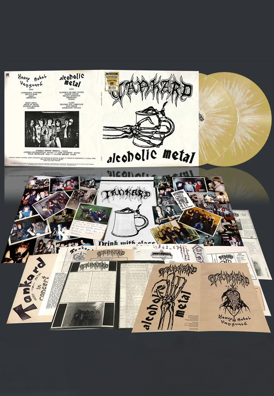 Tankard - Alcoholic Metal Ltd. Gold/White - Splatter 2 Vinyl | Neutral-Image