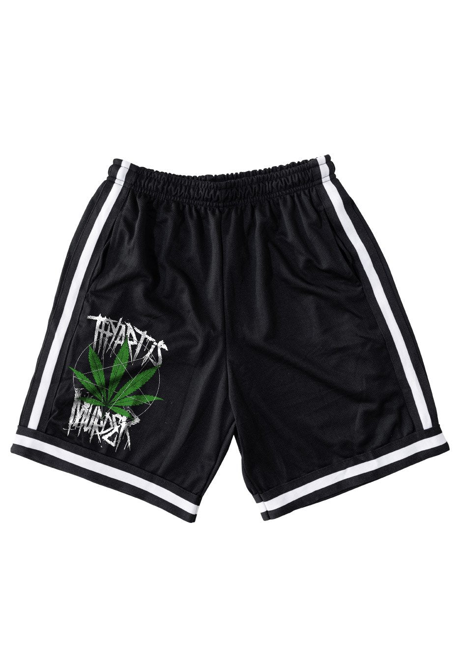 Thy Art Is Murder - Weed Logo Striped - Shorts | Neutral-Image