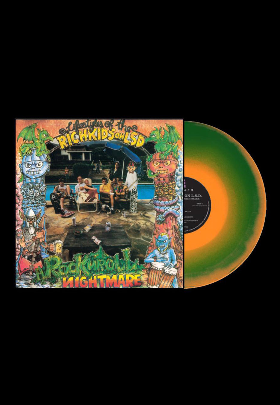 Rich Kids On LSD - Rock'n'Roll Nightmare Ltd. Green/Orange - Colored Vinyl | Neutral-Image