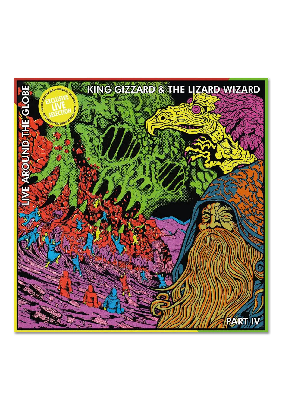 King Gizzard & The Lizard Wizard - Live Around The Globe - Part IV Ltd. Translucent Red/Purple - Colored Vinyl | Neutral-Image