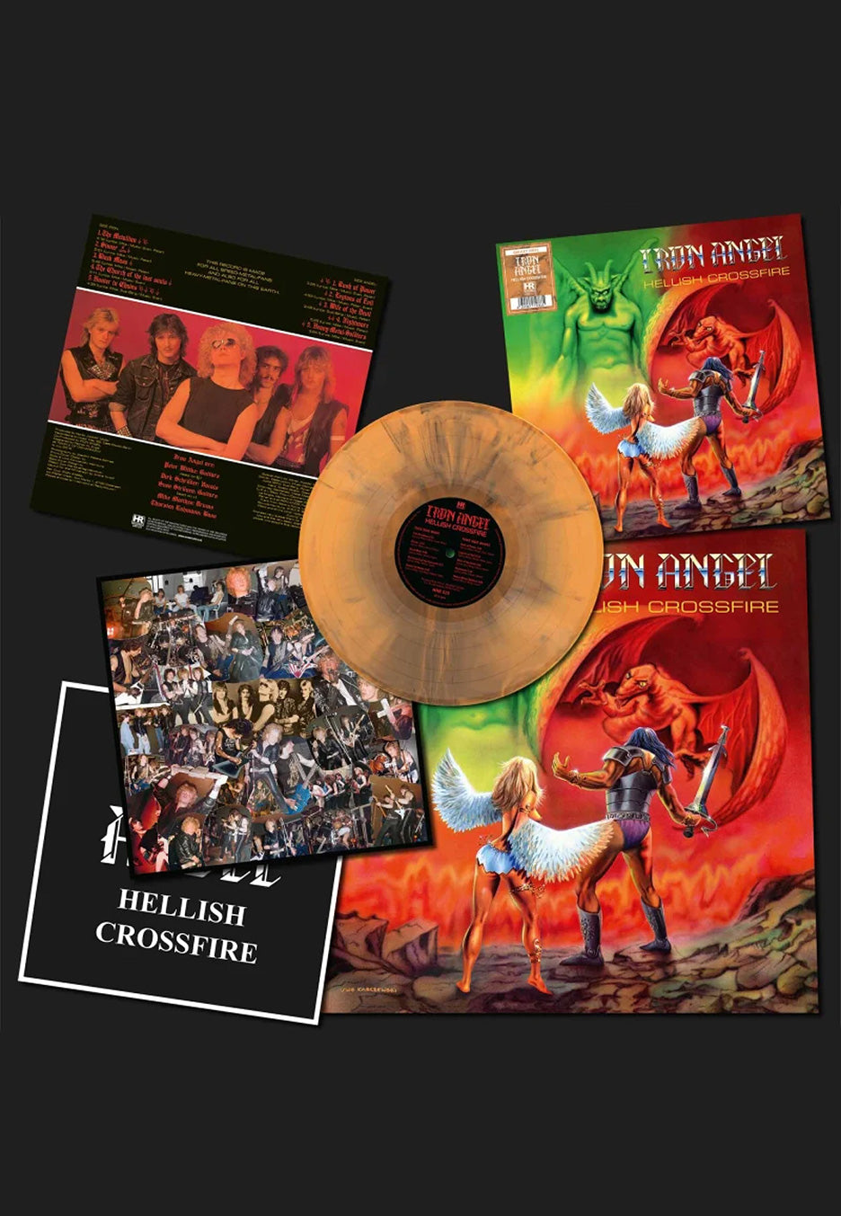 Iron Angel - Hellish Crossfire Ltd. Orange/Black - Colored Vinyl | Neutral-Image