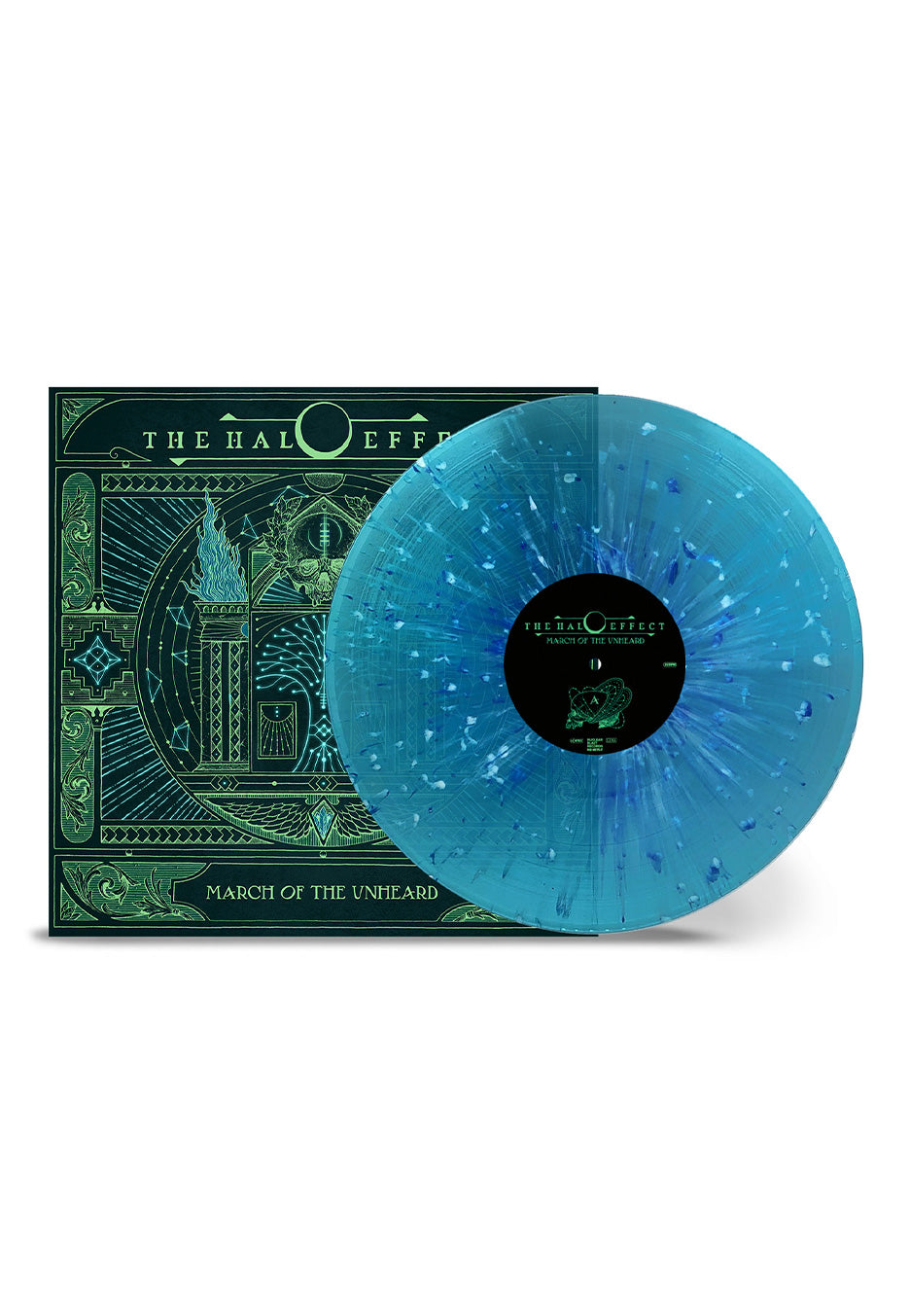 The Halo Effect -  March Of The Unheard Curacao w Ocean Blue/White Splatter - Colored LP | Neutral-Image