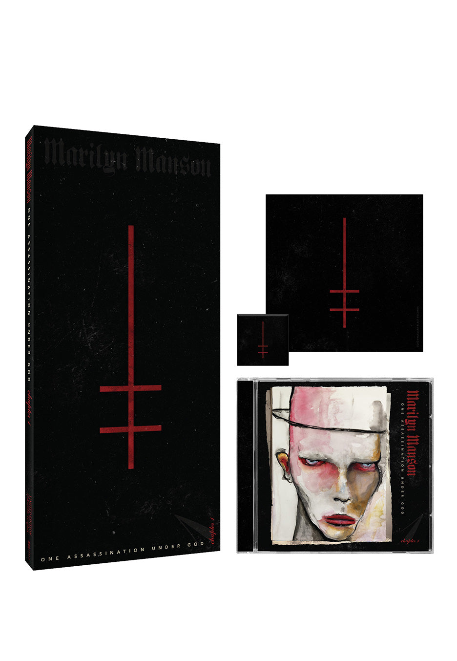 Marilyn Manson - One Assassination Under God - Chapter 1 CD w Button and Sticker - Longbox | Neutral-Image