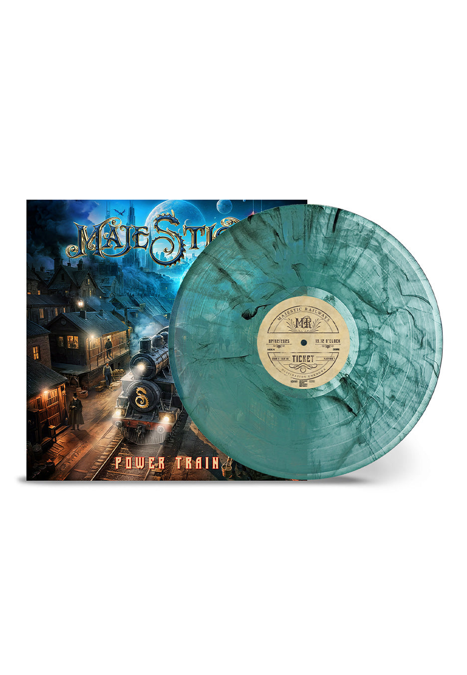 Majestica - Power Train Ltd. Turquoise/ Black Smoke - Colored Vinyl | Neutral-Image