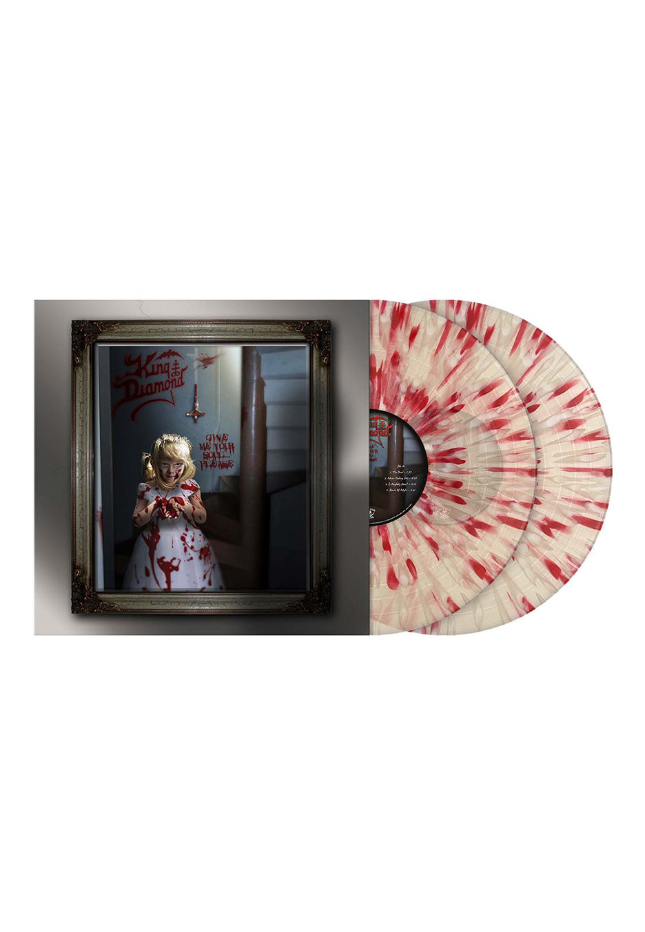 King Diamond - Give Me Your Soul...Please Ltd. Clear w/ Red & White - Splattered 2 Vinyl | Neutral-Image