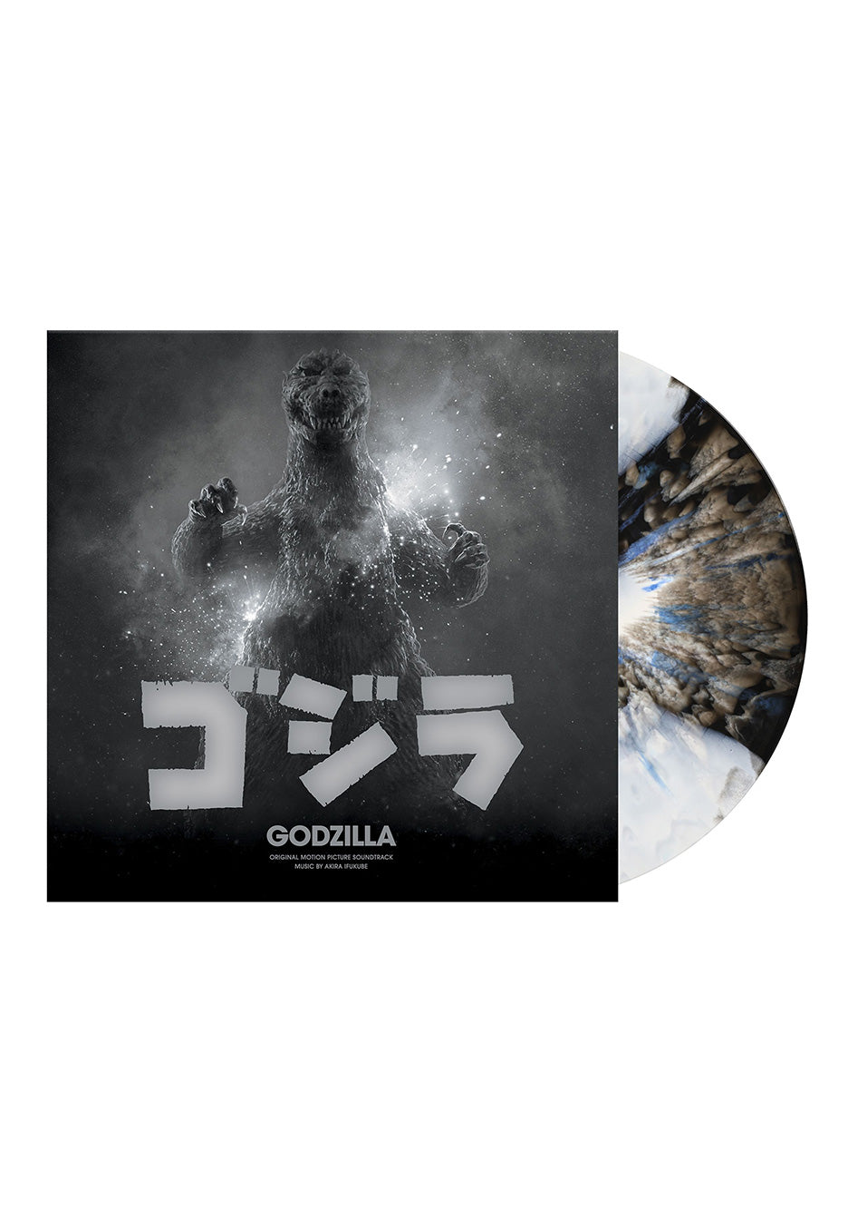 Godzilla - Godzilla (70th Anniversary) Ltd. Black/White Swirl w/ Blue - Splattered Vinyl | Neutral-Image