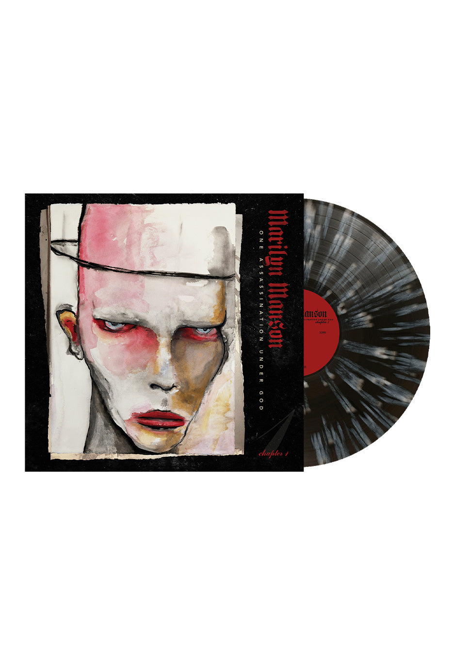 Marilyn Manson - One Assassination Under God - Chapter 1 Ltd. Black Ice + White Splatter - Colored Vinyl + Longsleeve Bundle