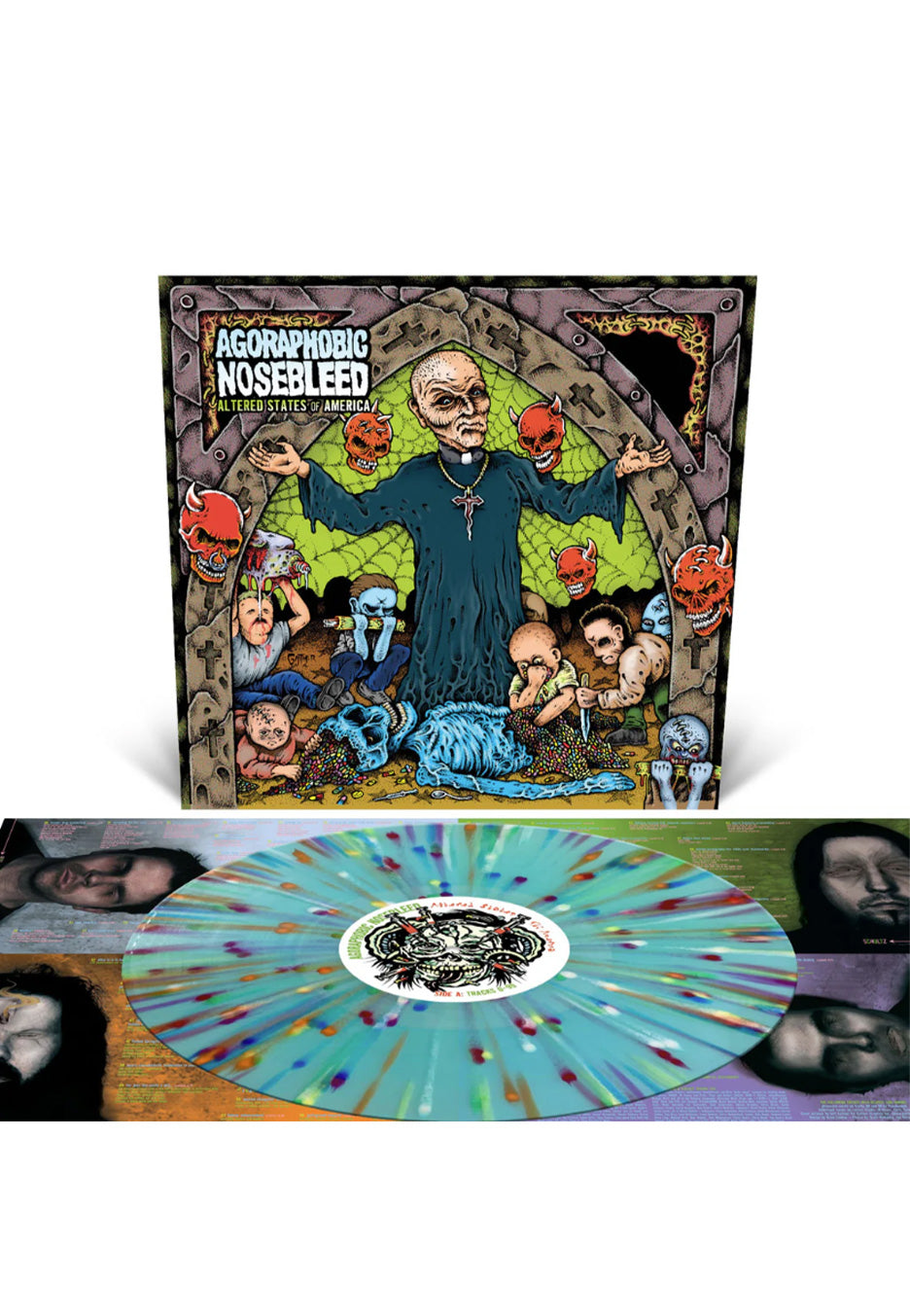 Agoraphobic Nosebleed - Altered States Of America Ltd. Electric Blue w/ Rainbow - Splattered Vinyl | Neutral-Image